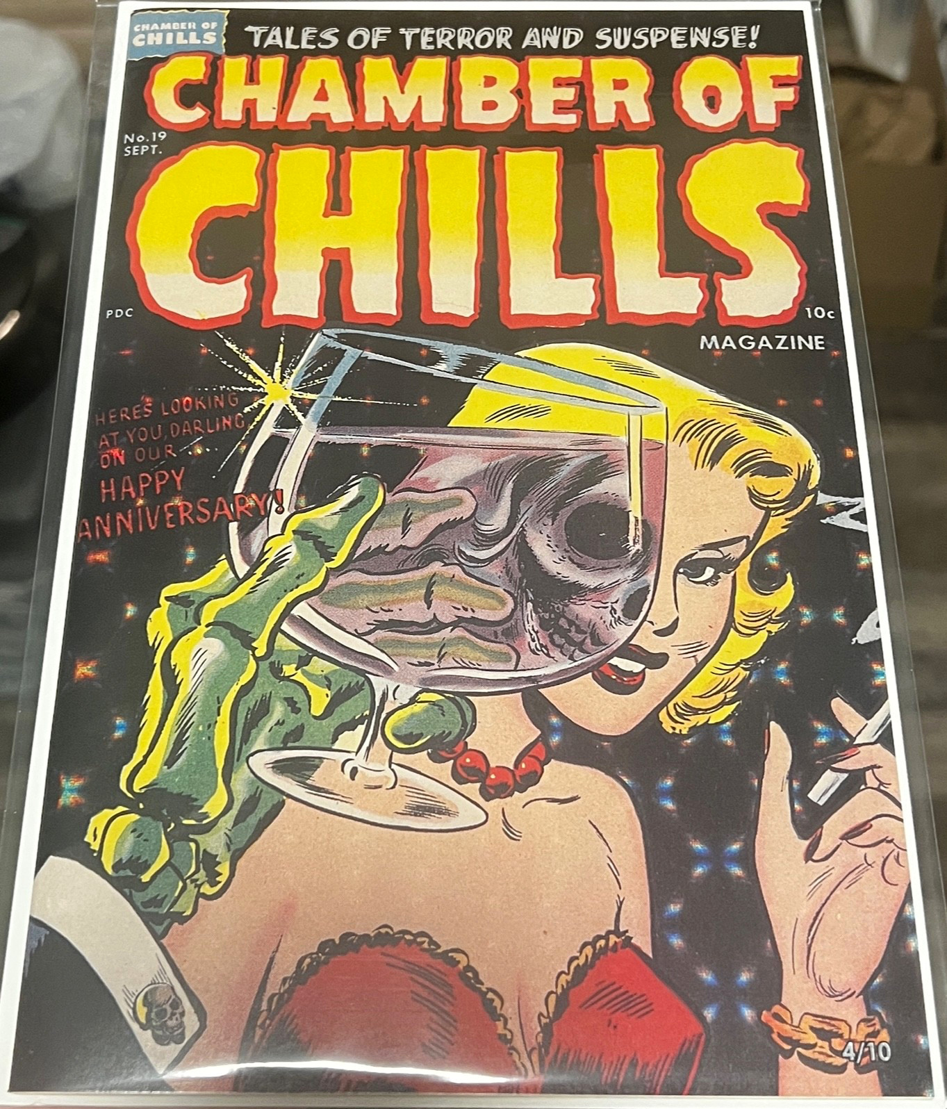 Chamber of Chills #19 Precode Horror FOIL Variant 1953 Harvey Homage LTD 10 Chamber of Chills #19 Precode Horror FOIL Variant 1953 Harvey Homage LTD 10