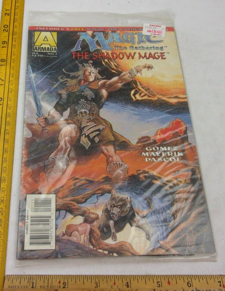 Magic the Gathering The Shadow Mage #1 comic book 1995 bagged w/ card VF/NM