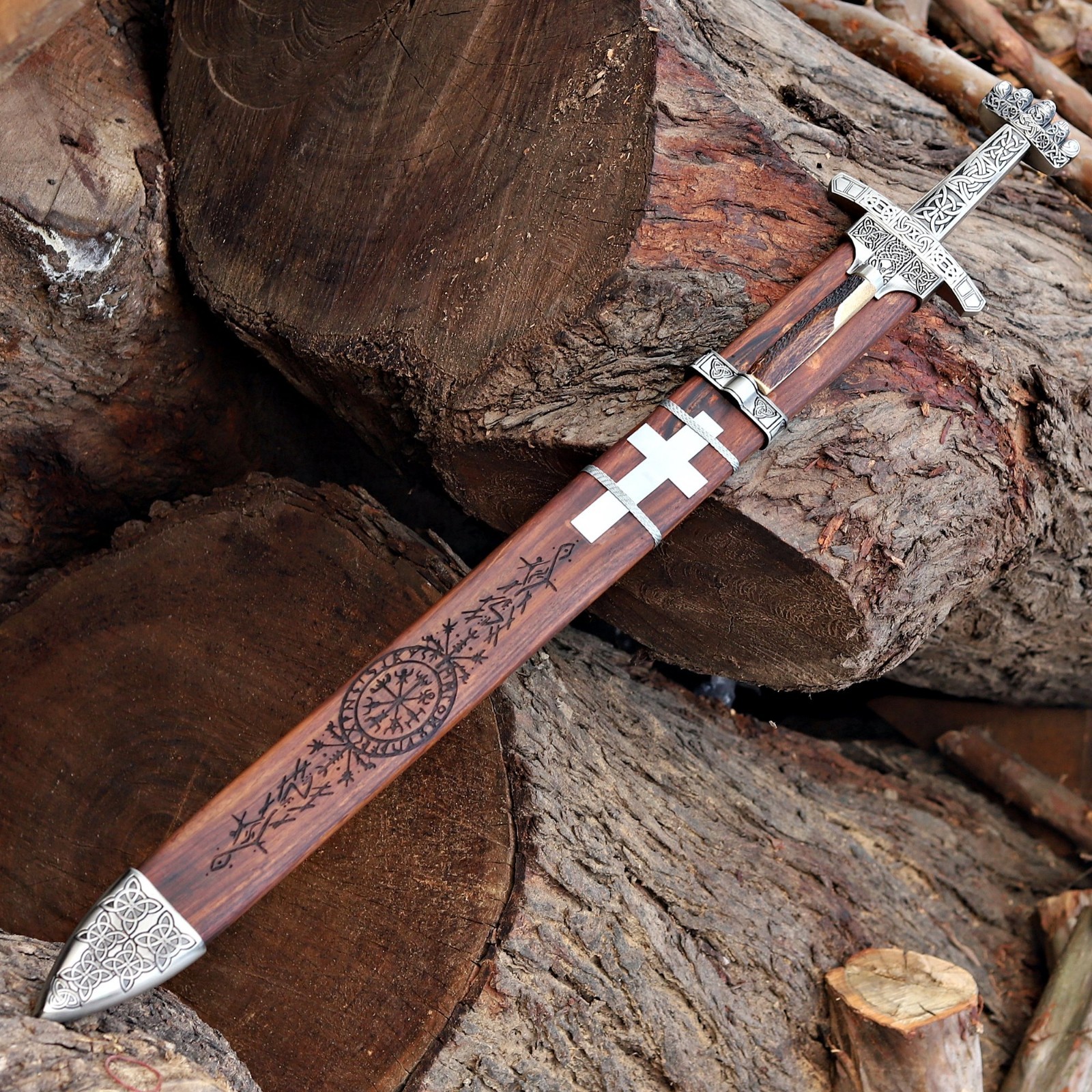 Handmade Damascus Viking Sword with Scabbard.Medival,Norse SWord Handmade Damascus Viking Sword with Scabbard.Medival,Norse SWord