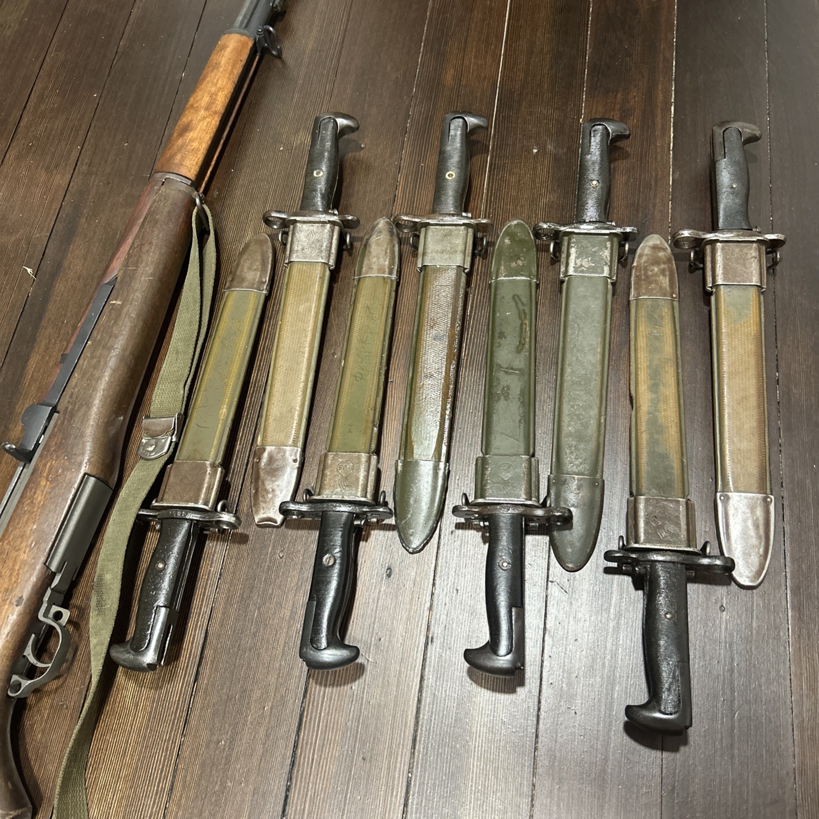 Original M1 Garand bayonet US marked w/ E-US scabbard also fits 1903 1903A3 NICE Original M1 Garand bayonet US marked w/ E-US scabbard also fits 1903 1903A3 NICE