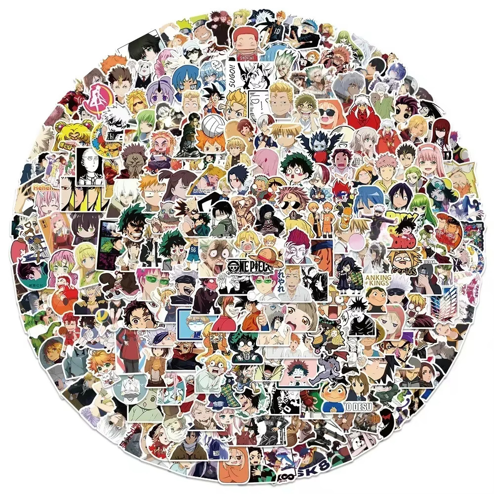 Anime Stickers 100 Pack Mixed Genre Animation Variety Set Generic Assortment -US Anime Stickers 100 Pack Mixed Genre Animation Variety Set Generic Assortment -US