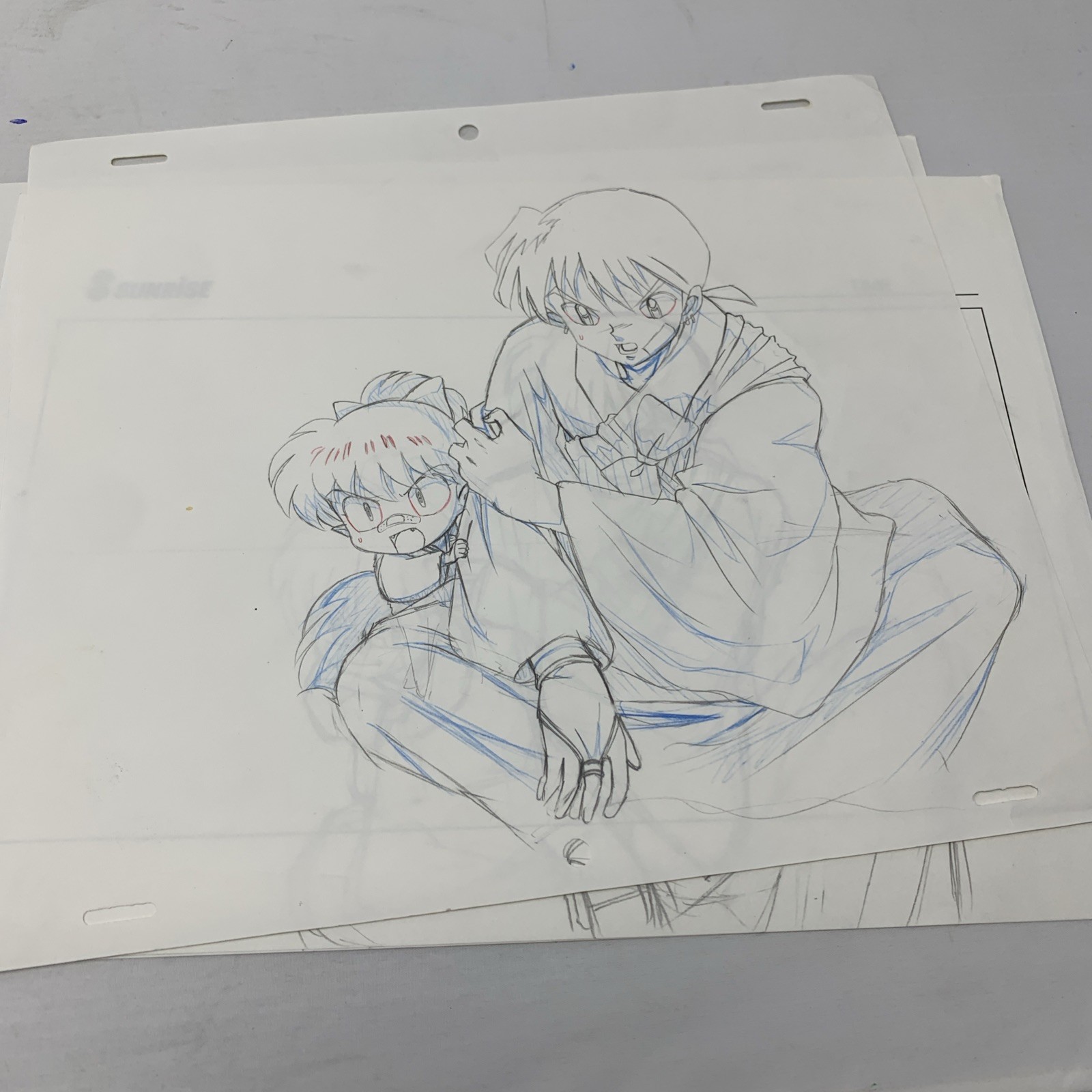 Anime Inuyasha movie douga Miroku and Shippo production sketches Lot Of 4 Anime Inuyasha movie douga Miroku and Shippo production sketches Lot Of 4