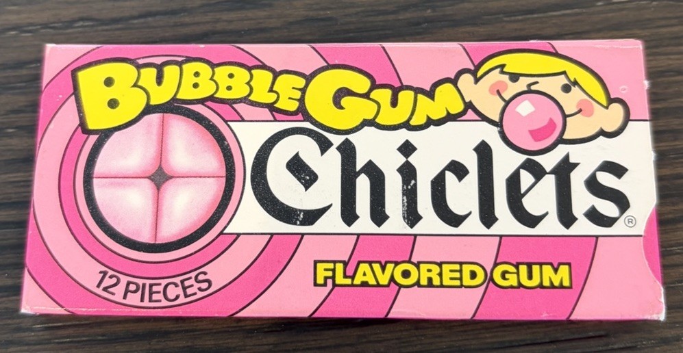 Vintage 1980’s BUBBLE GUM CHICLETS GUM  Unopened  New Old Stock