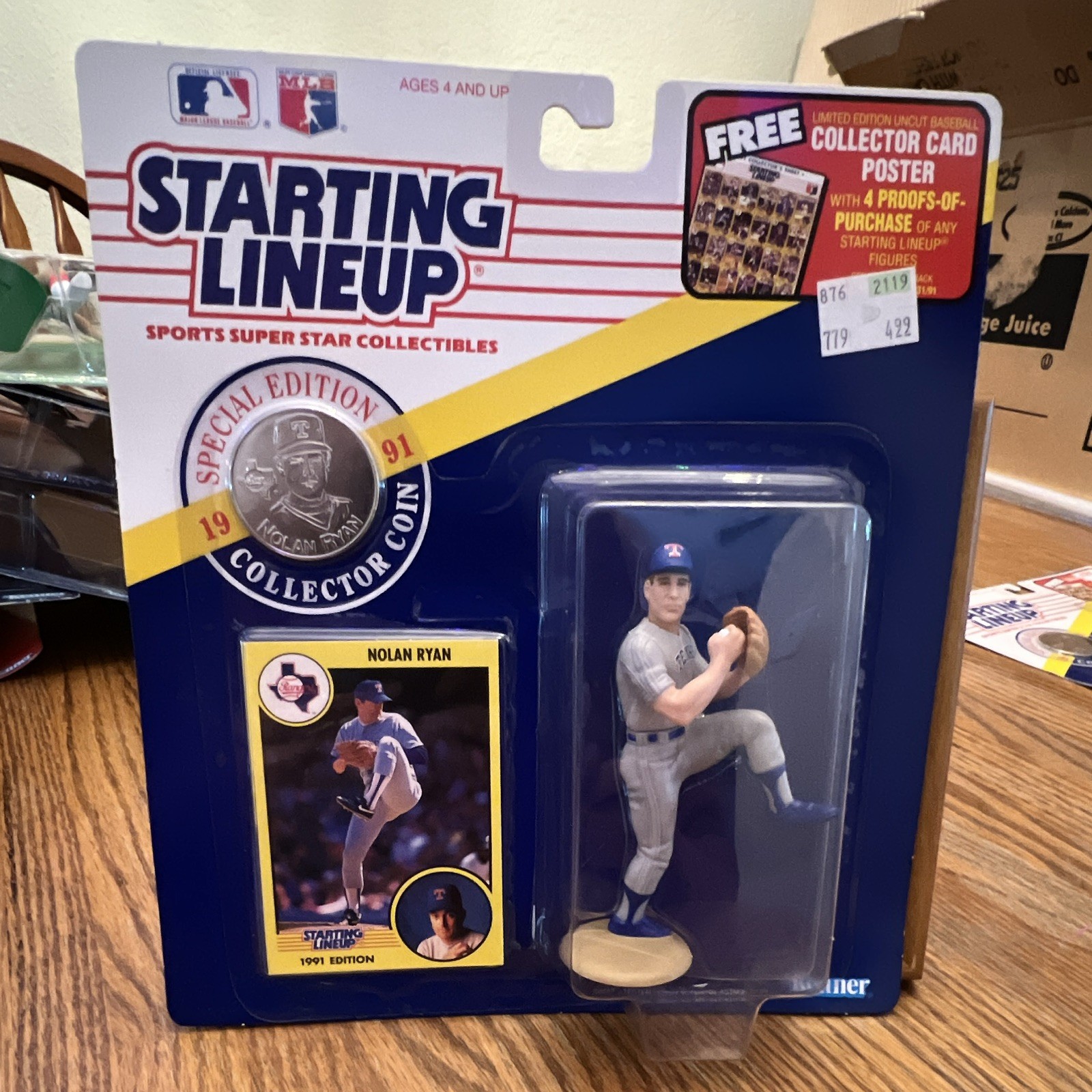 Starting Lineup Nolan Ryan MLB Baseball 1991 Edition Figure w/ Collector Card Starting Lineup Nolan Ryan MLB Baseball 1991 Edition Figure w/ Collector Card