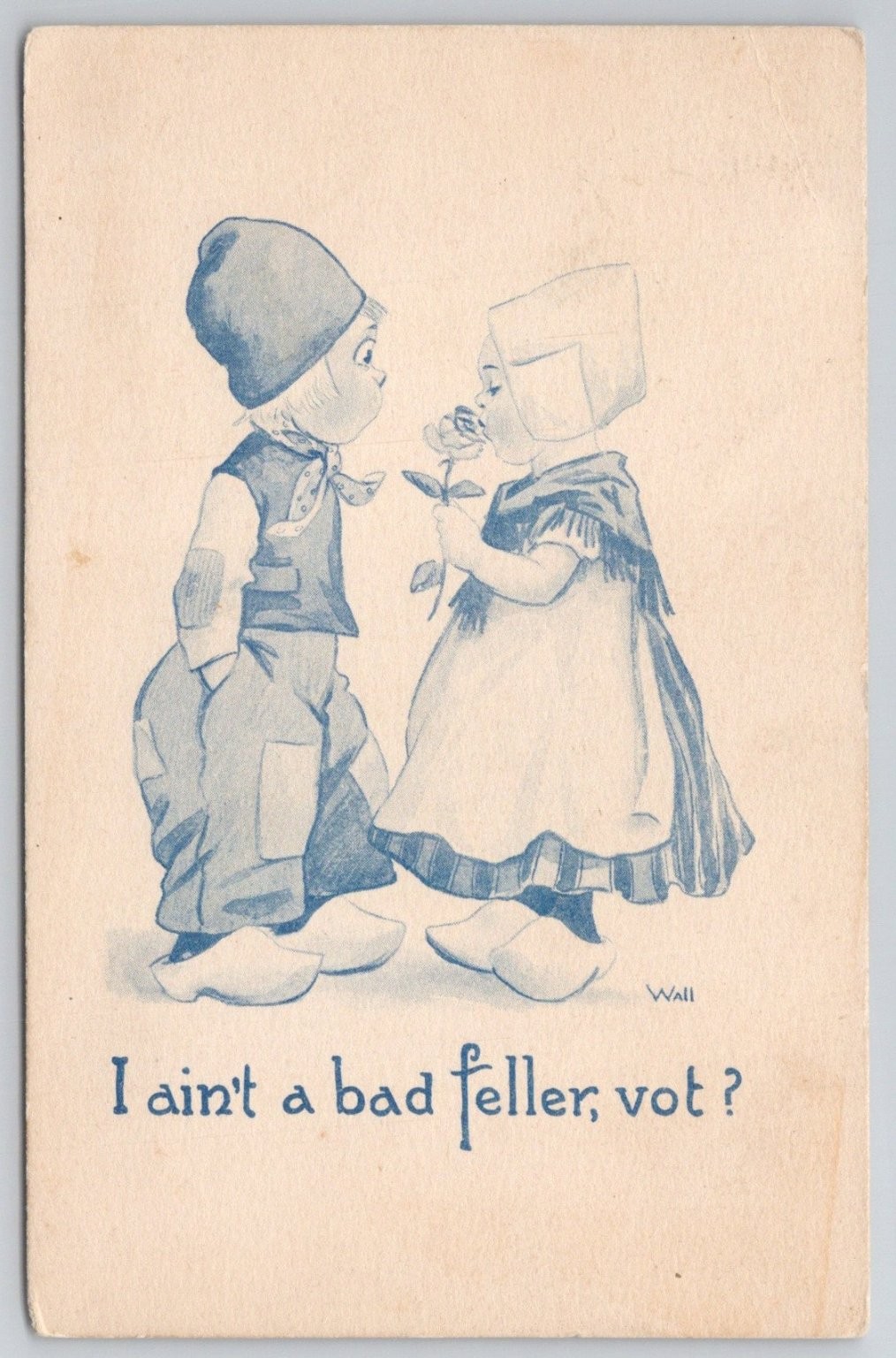 1914 Dutch Children Postcard Wall Art 1914 Dutch Children Postcard Wall Art
