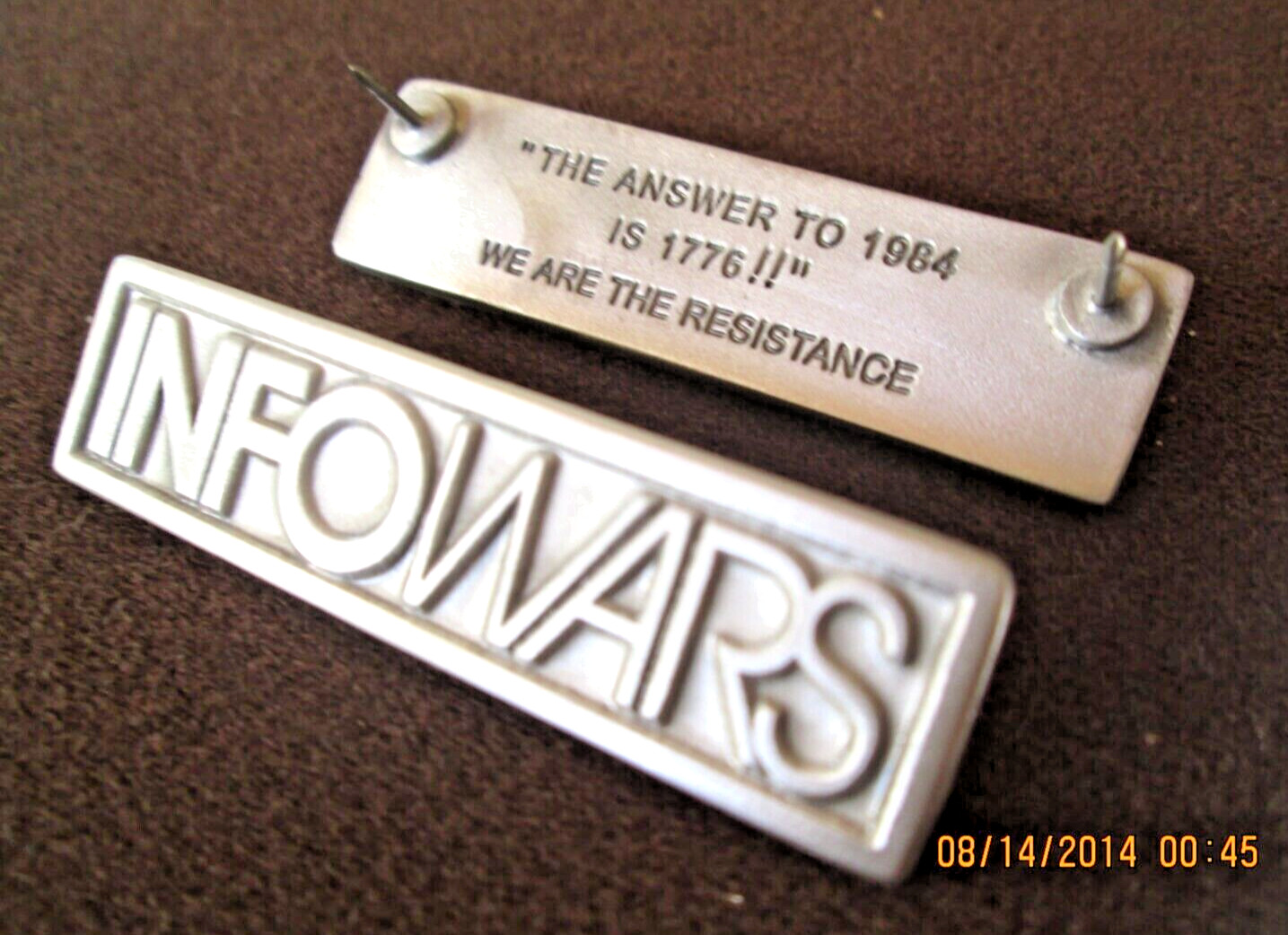rare infowars alex jones vest pin rare infowars alex jones vest pin