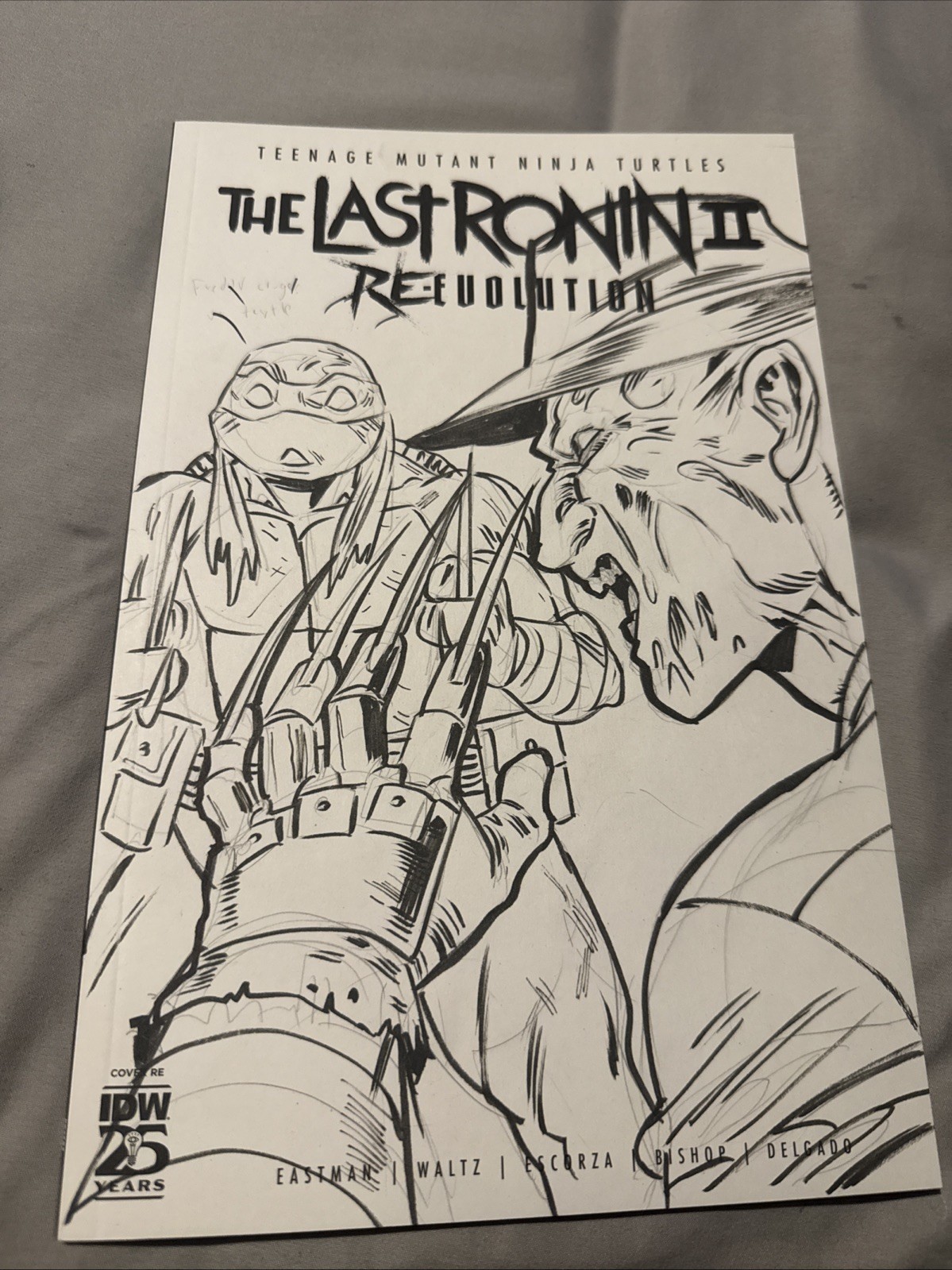 The Last Ronin 2 Re-Evolution Tmnt Freddy Krueger Sketch Cover By Escorza Bros The Last Ronin 2 Re-Evolution Tmnt Freddy Krueger Sketch Cover By Escorza Bros
