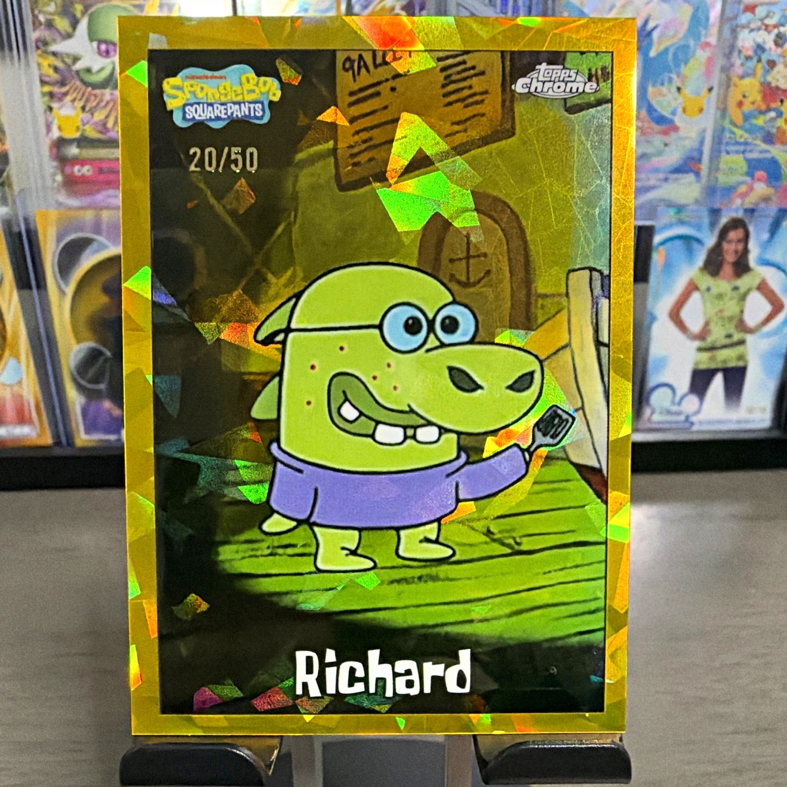 2025 Topps Chrome SpongeBob Richard #174 Gold /50 2025 Topps Chrome SpongeBob Richard #174 Gold /50