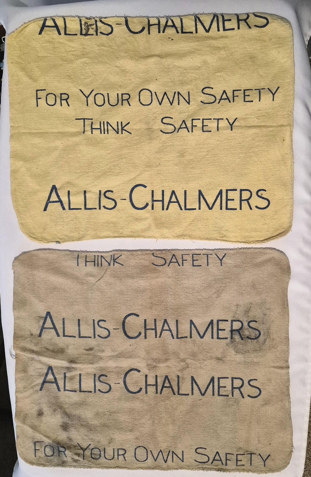Vintage Allis-Chalmers Shop Cloths Advertising Memorabilia Vintage Allis-Chalmers Shop Cloths Advertising Memorabilia