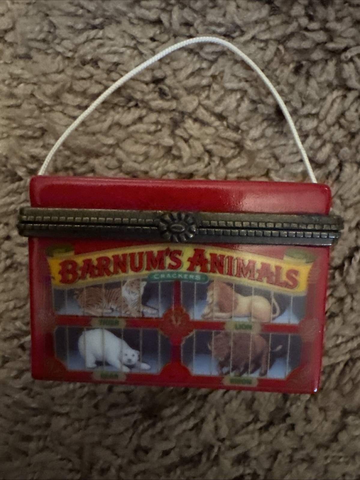 Barnum's Animal Crackers Midwest Of Cannon Falls Porcelain Hinged Trinket Box Barnum's Animal Crackers Midwest Of Cannon Falls Porcelain Hinged Trinket Box
