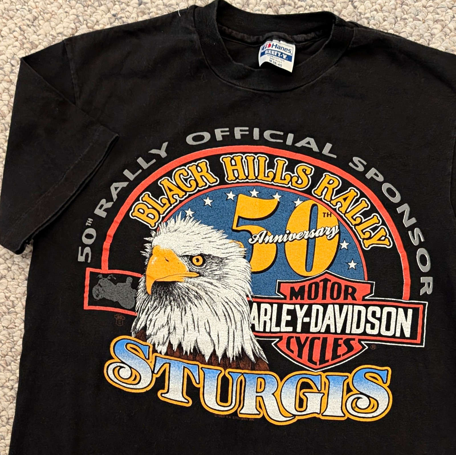 Vintage 1988 Harley Davidson Sturgis 50th T-shirt Mens Size Medium Vintage 1988 Harley Davidson Sturgis 50th T-shirt Mens Size Medium