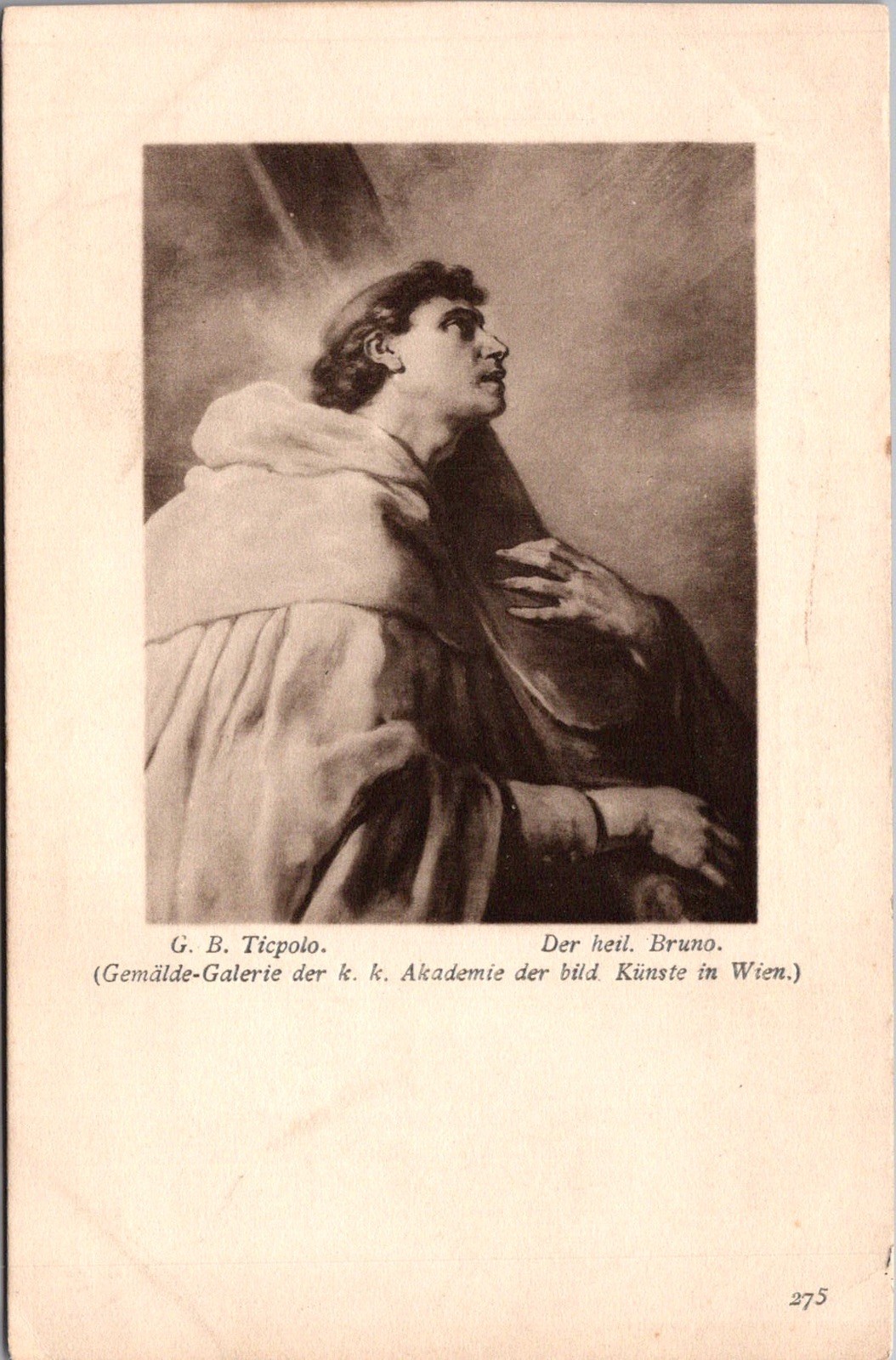 Saint Bruno Religious Art Print Vienna Austria J Lowy 1904 Vintage Postcard Saint Bruno Religious Art Print Vienna Austria J Lowy 1904 Vintage Postcard