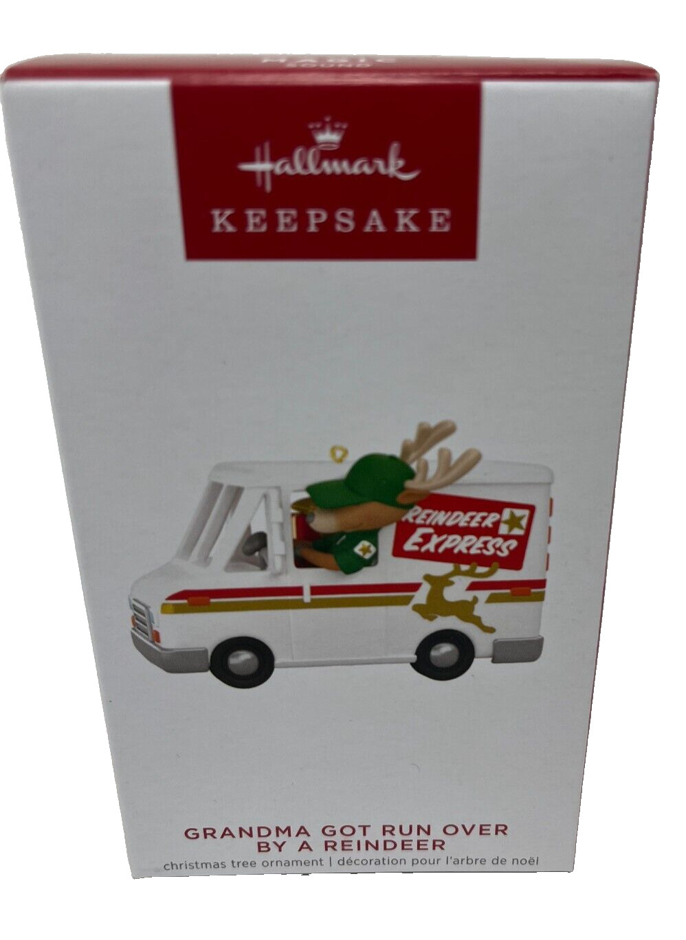 2023 Hallmark GRANDMA GOT RUN OVER BY A REINDEER Magic Sound Keepsake Ornament 2023 Hallmark GRANDMA GOT RUN OVER BY A REINDEER Magic Sound Keepsake Ornament