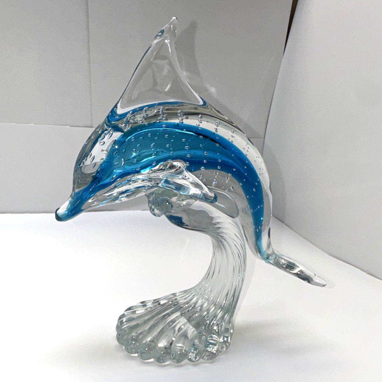 Vintage Murano Style Mexico Sculpture Dolphin Fine Art Glass Vintage Murano Style Mexico Sculpture Dolphin Fine Art Glass