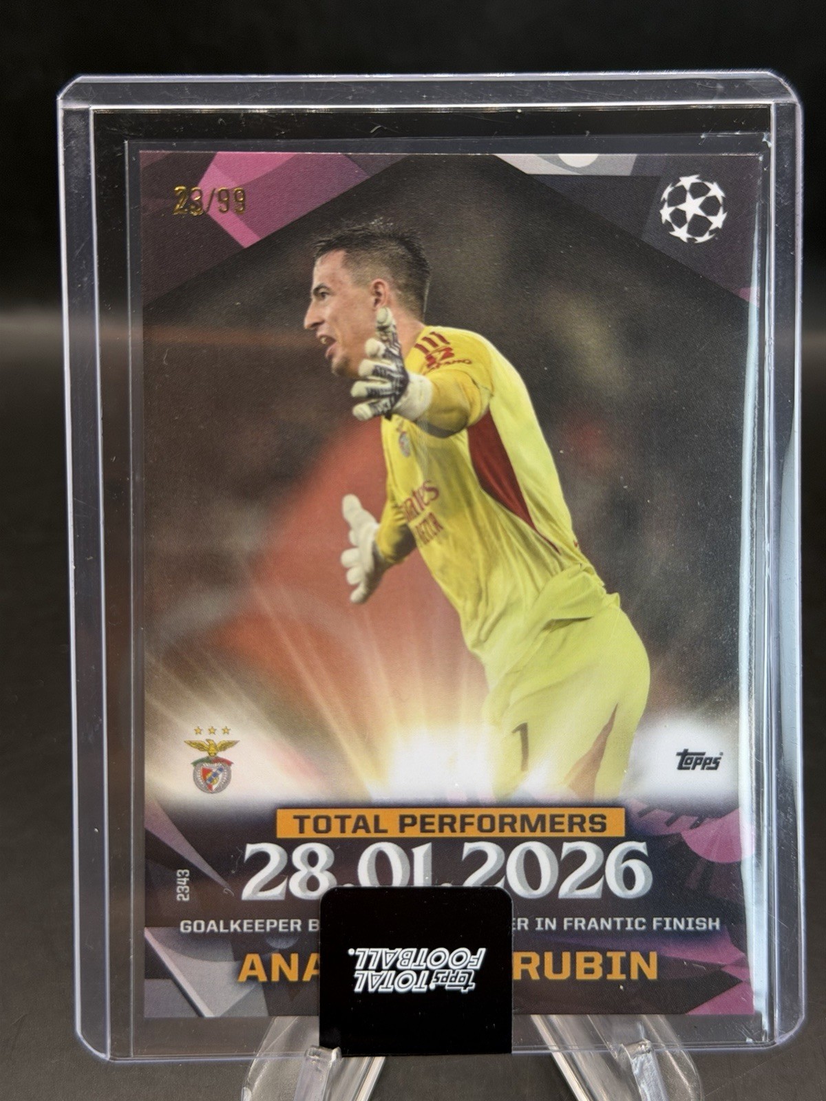 Topps Total Football Total Performers Anatoliy Trubin /99 Benfica Topps Total Football Total Performers Anatoliy Trubin /99 Benfica