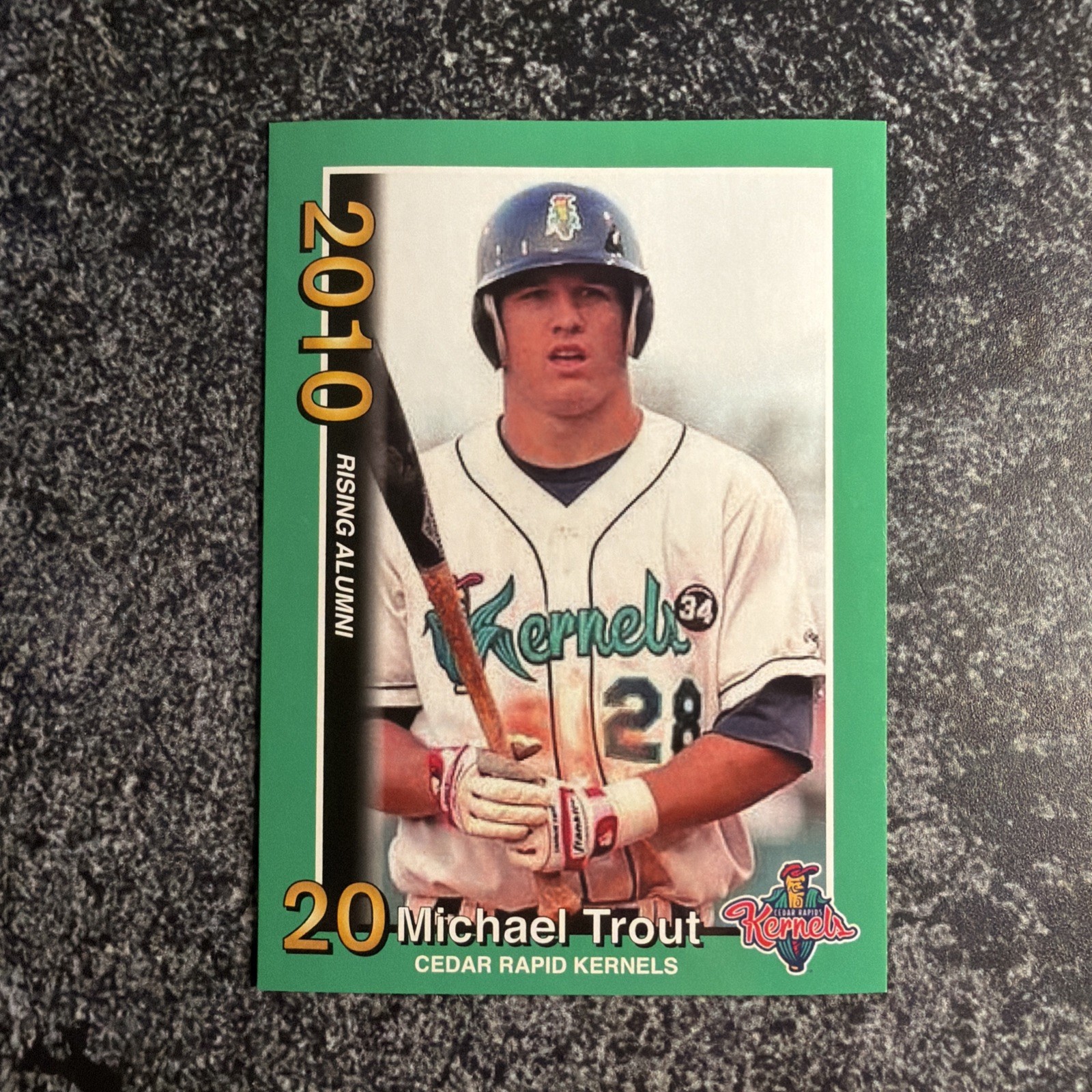 RARE Mike Trout ROOKIE RC CARD GREEN SP MINOR LEAGUE INSERT Angels #3/3