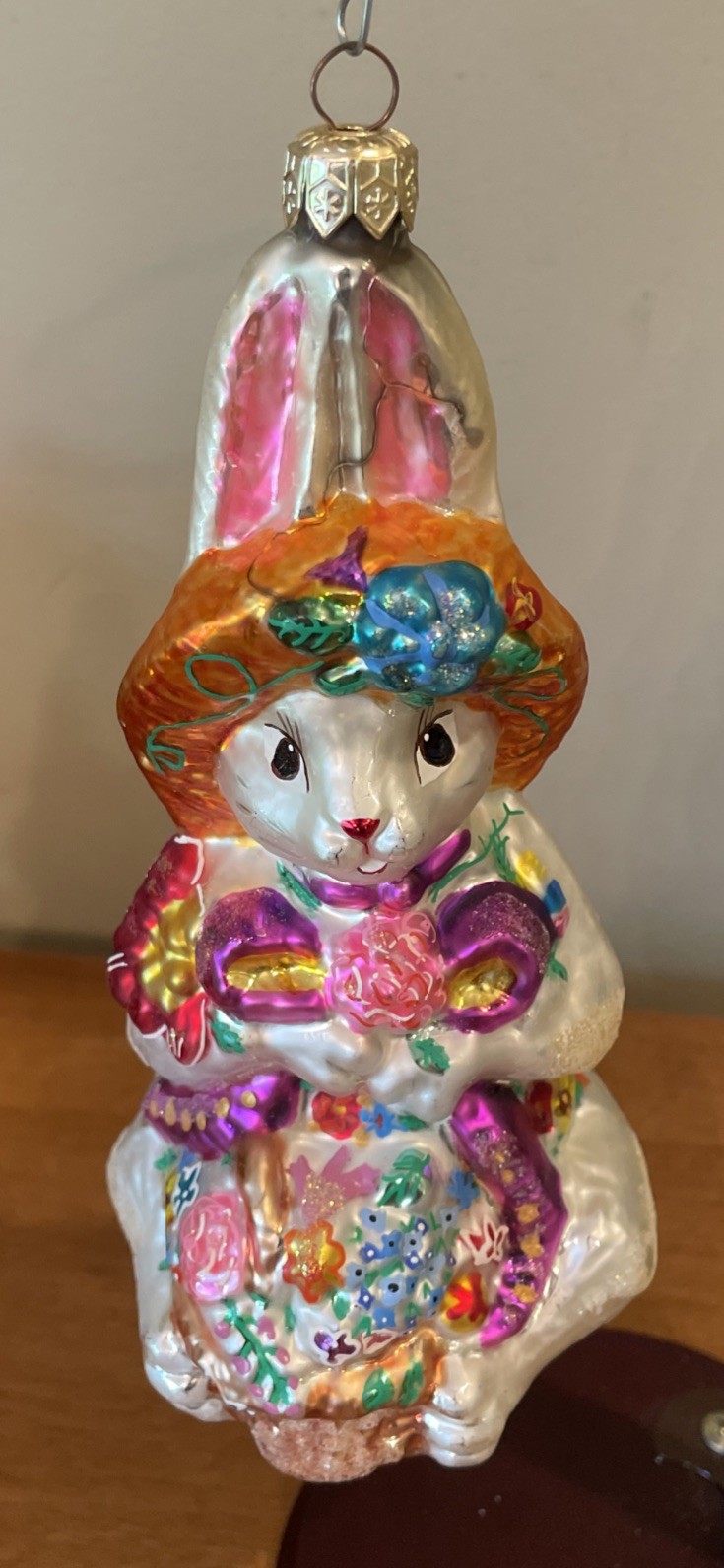 Vintage 1997 Christopher Radko Rosie Ohare Glass Ornament 7”