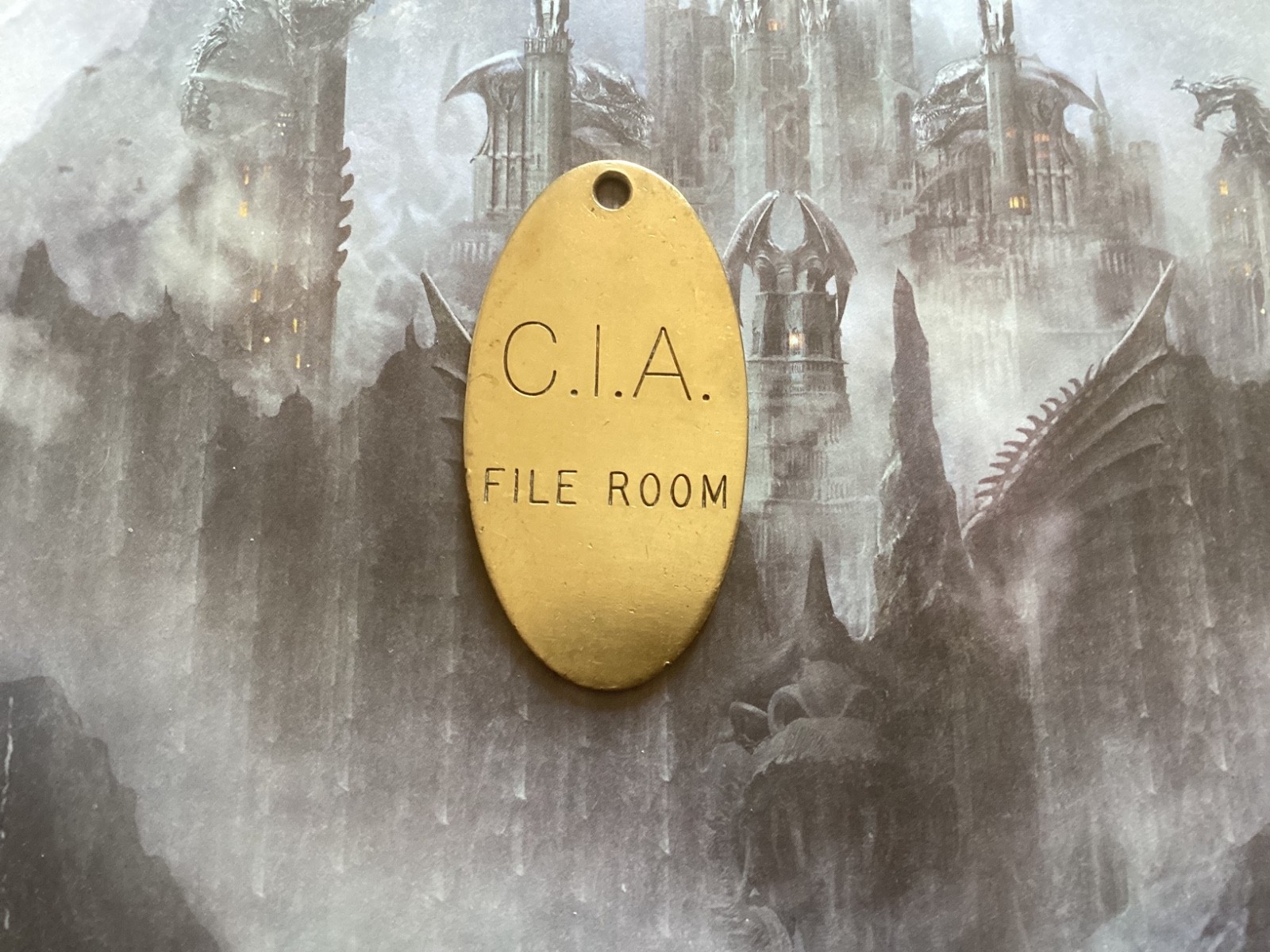 C.I.A FILE ROOM key fob/ Lowell Sigmund C.I.A FILE ROOM key fob/ Lowell Sigmund