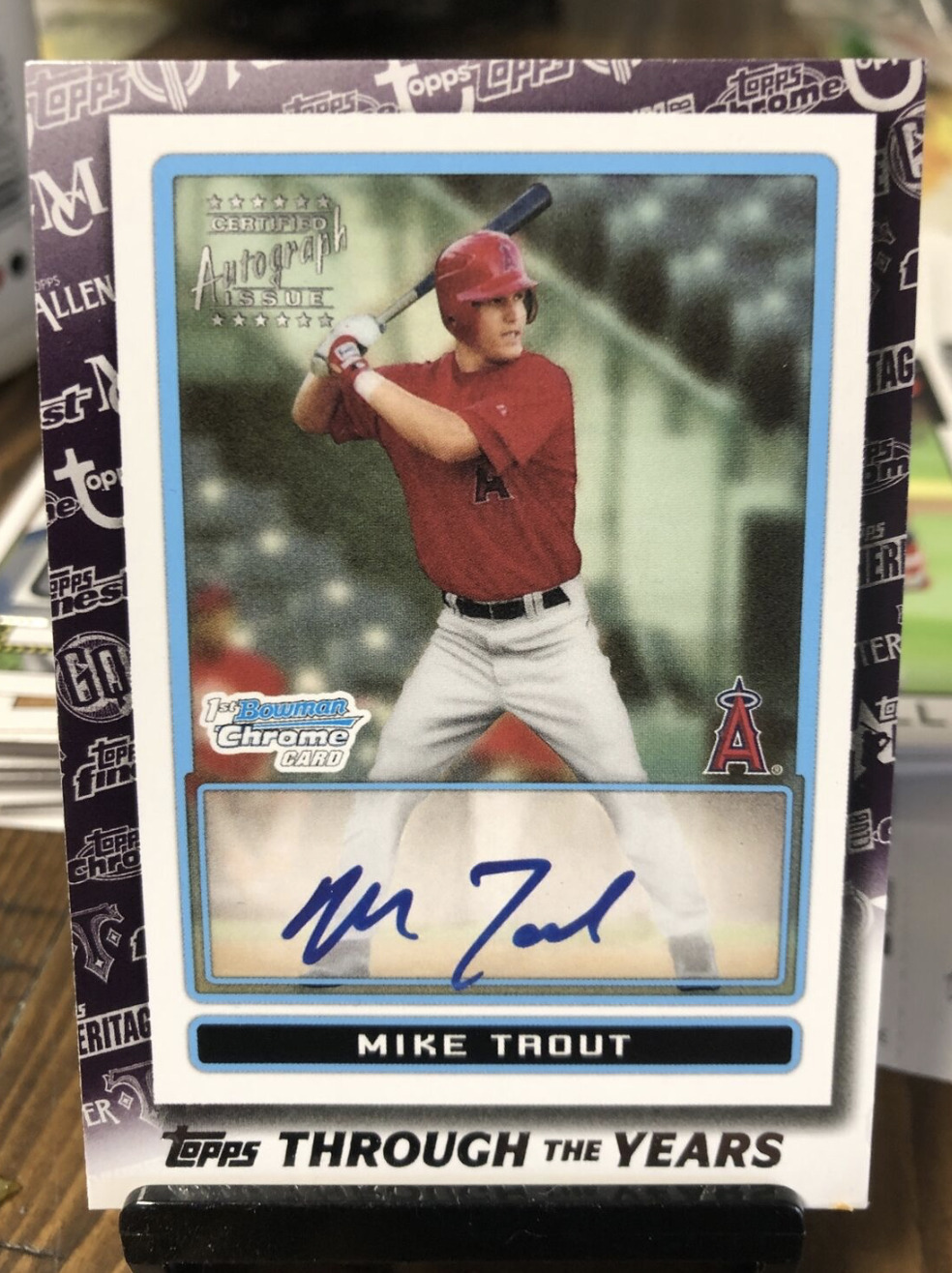 MIKE TROUT Auto 2021 Topps Through The Years 2009 1st Bowman Chrome #TTY28
