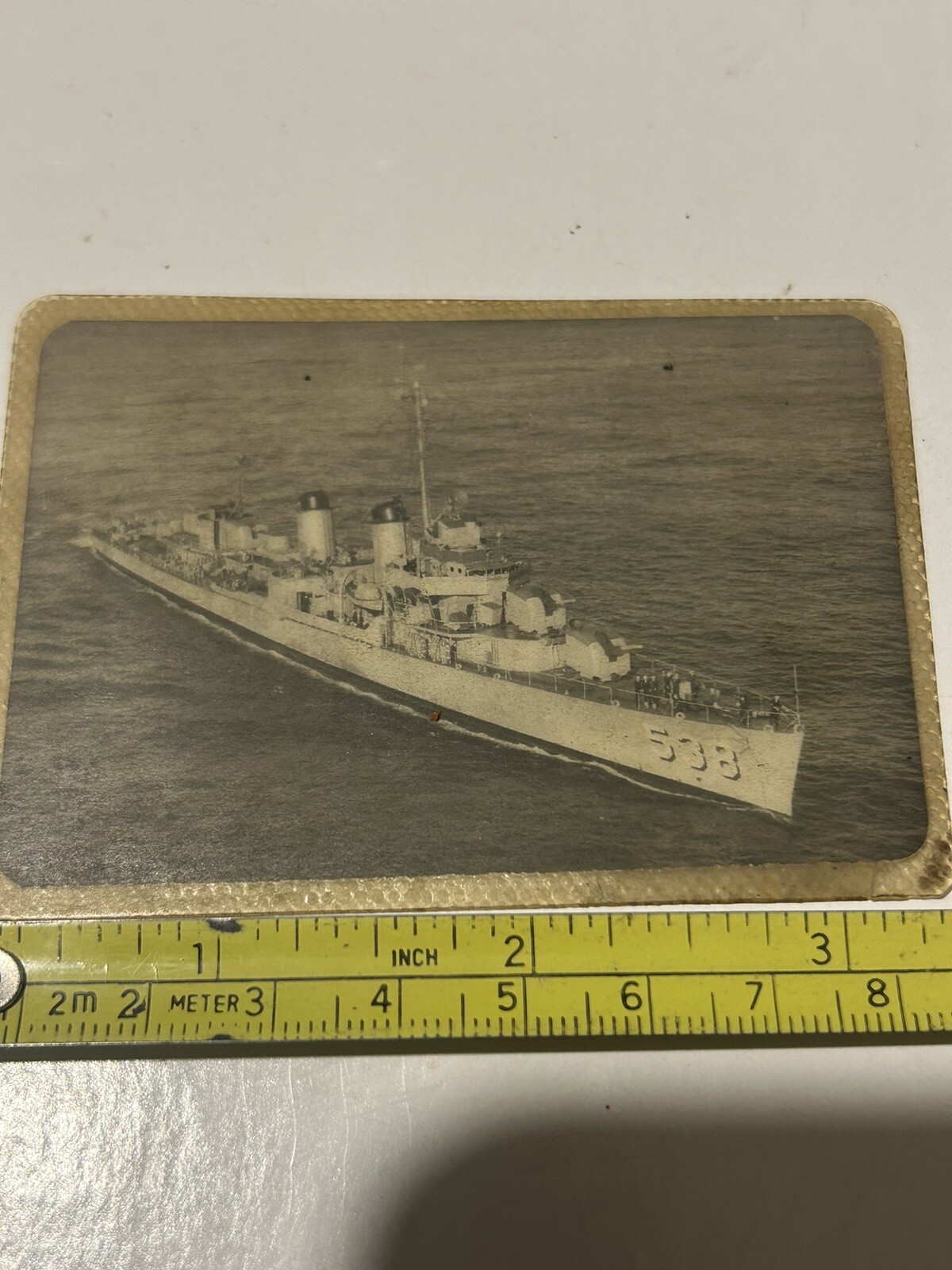 Real Original Photograph Of USS Stephen Potter Ship DD 538 