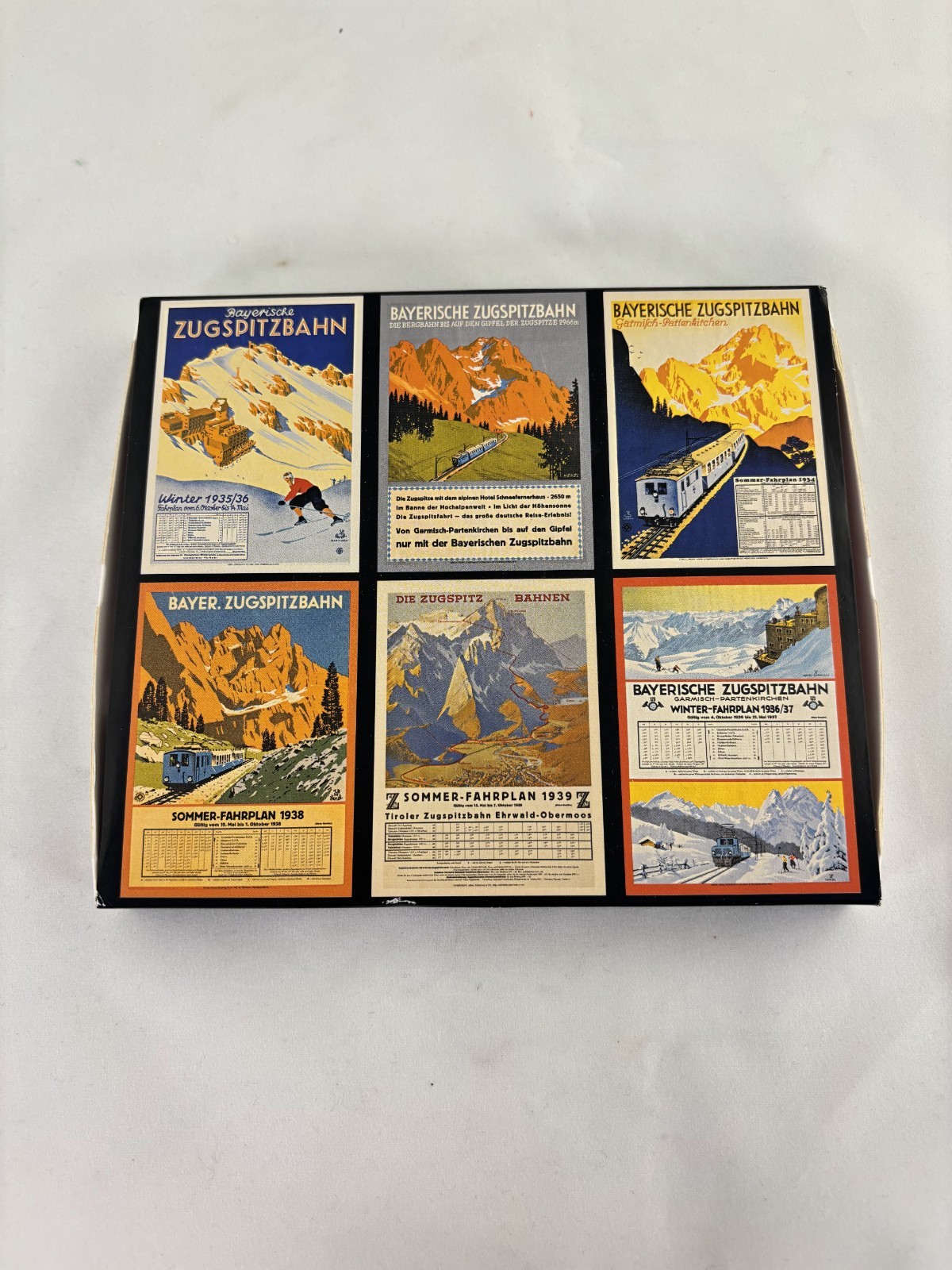Bayerische Zugspitzbahn Matchbook Set 6 Retro Travel Posters Germany
