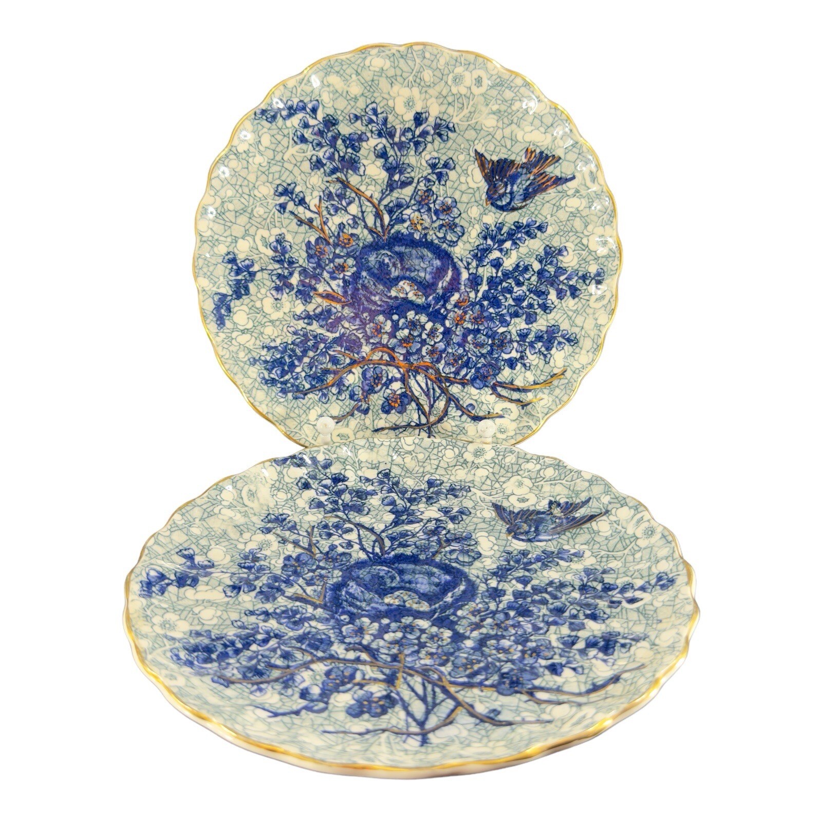 Circa 1880s Hand Painted Farmhouse Decor Country Cottage Plate Dish Set 2 VTG Circa 1880s Hand Painted Farmhouse Decor Country Cottage Plate Dish Set 2 VTG
