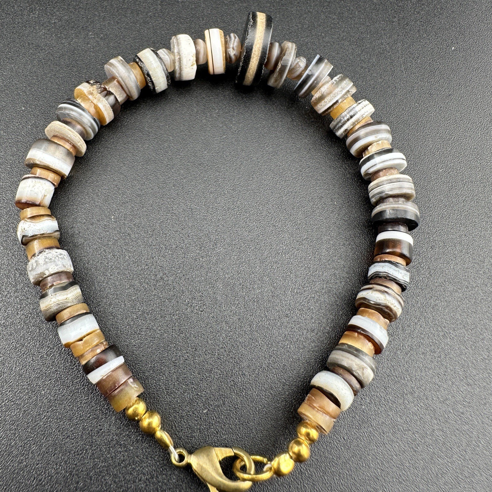 Beautiful Antique Ancient Old Soleimani Agate Beads Bracelet Rare