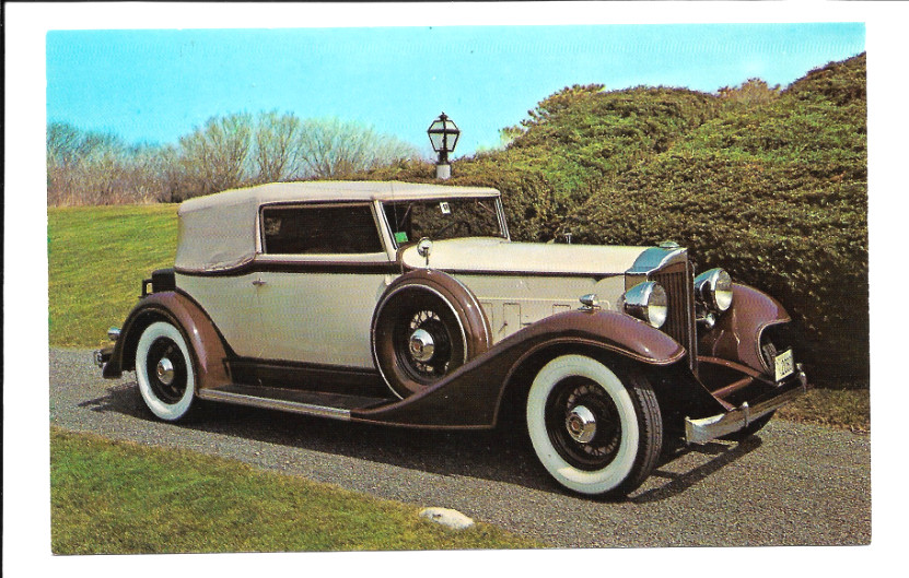 1933 Packard Eight 1001 Dietrich Body Automobile Classic Car Postcard 1933 Packard Eight 1001 Dietrich Body Automobile Classic Car Postcard