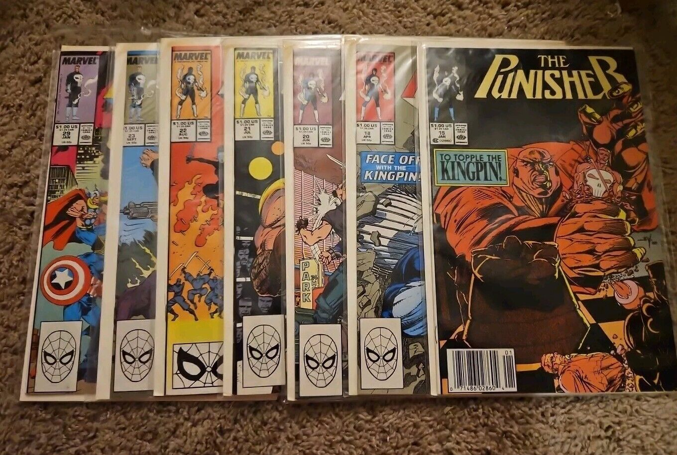 The Punisher Mixed Lot#15,18,20-23,29  1989