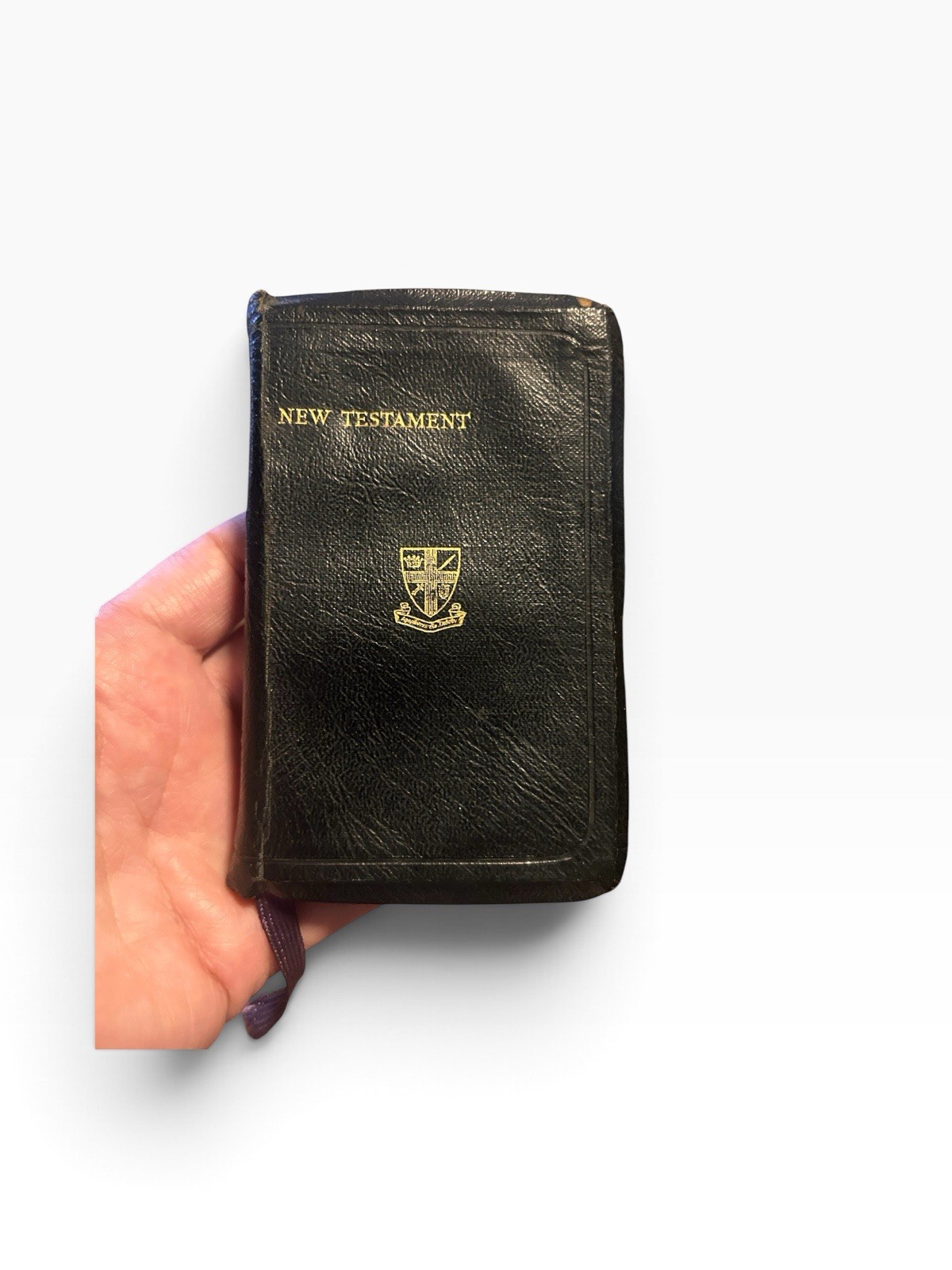 Vintage 1949 Pocket New Testament KJV -Minion 48 mo Leatherette