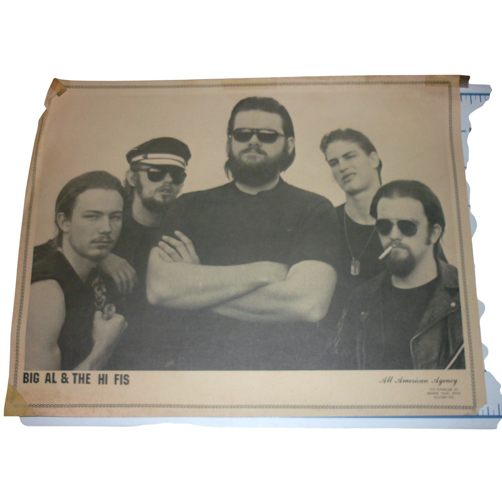 Vintage Big Al & The Hi Fis Band Promo Photo 8x10 Denver Colorado Music Ephemera