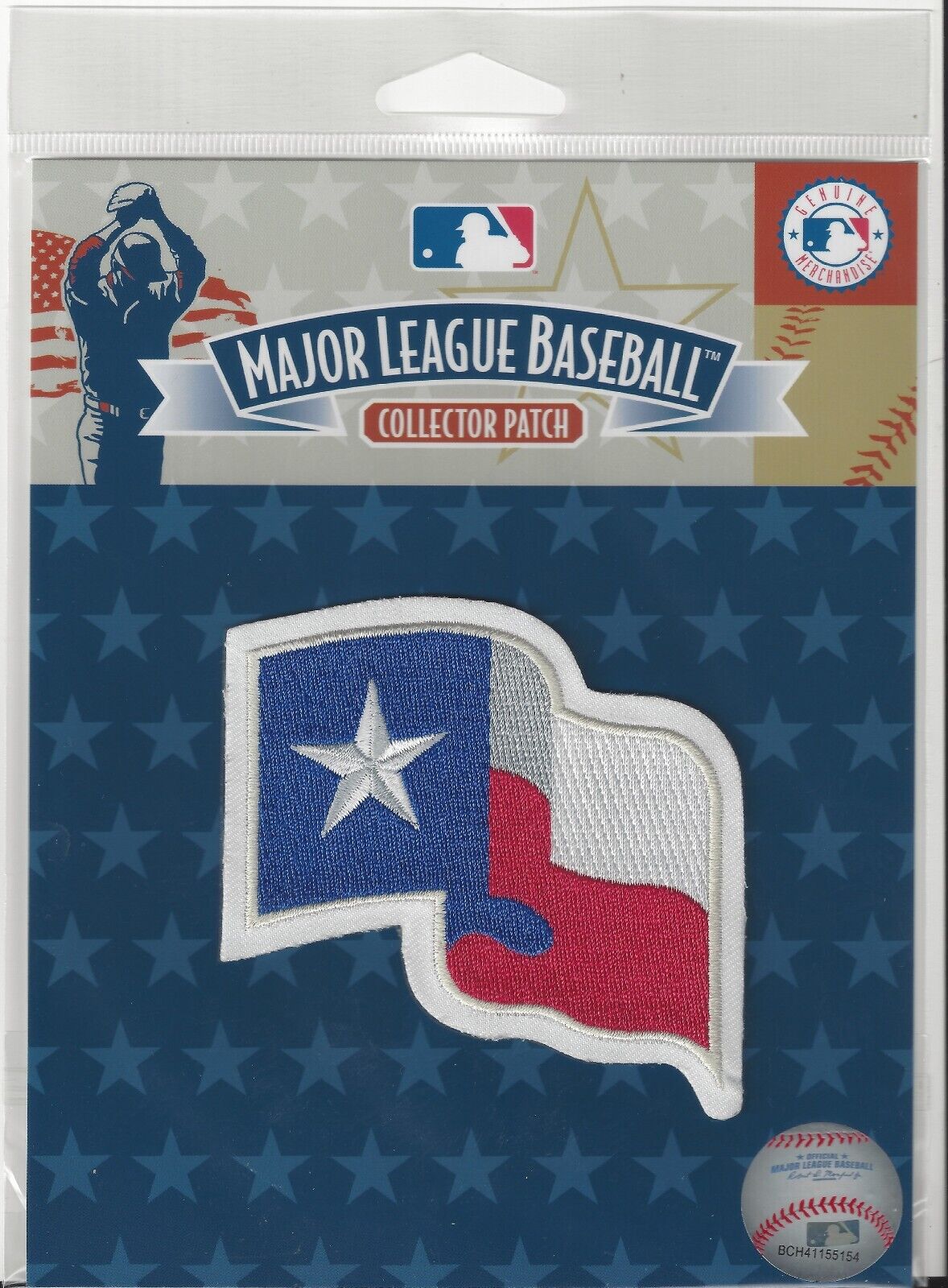 Texas Rangers State Flag Sleeve Patch Official MLB Road Home Logo in Pkg