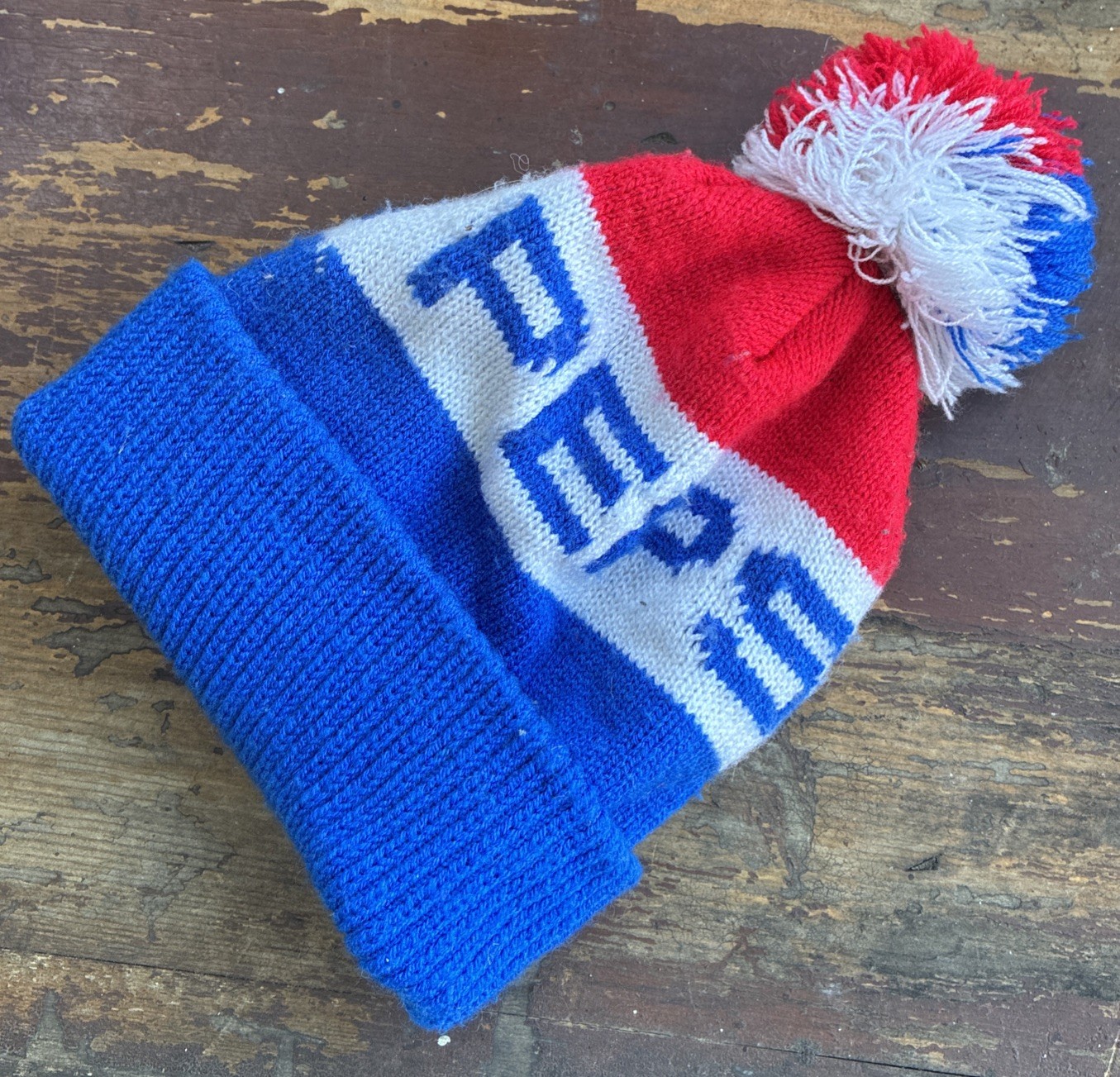 Vintage 1980s Pepsi-Cola knit beanie ski cap hat Vintage 1980s Pepsi-Cola knit beanie ski cap hat