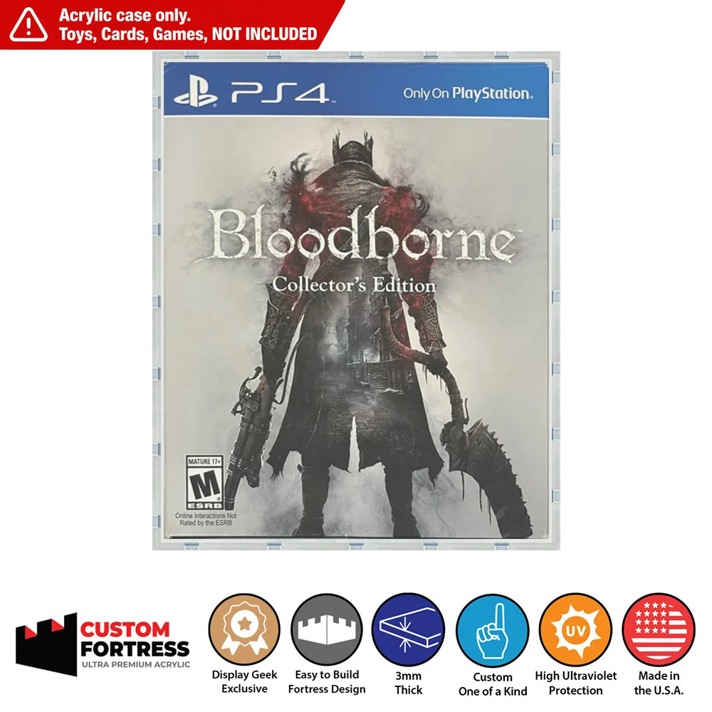 Custom Acrylic Hard Case for PS4 Bloodborne Collector's Edition Game Box Custom Acrylic Hard Case for PS4 Bloodborne Collector's Edition Game Box