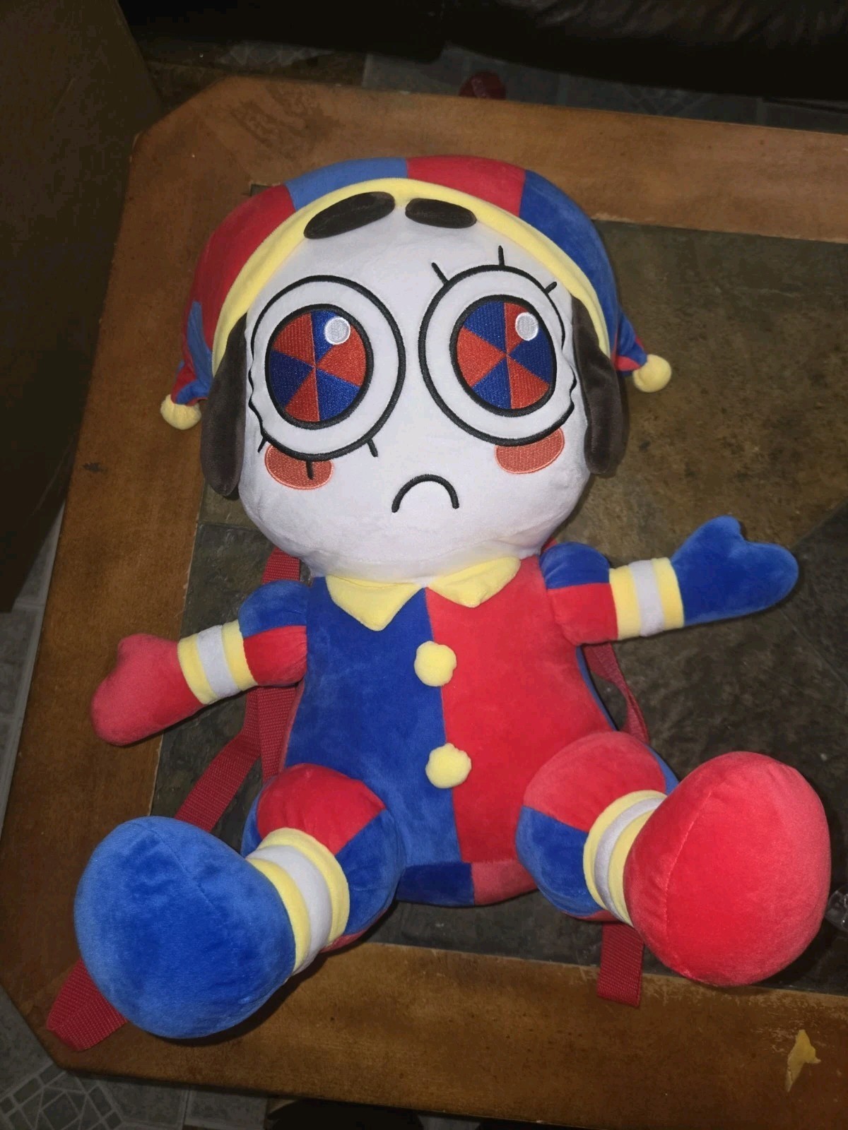 Large Hot Topic Pomni Backpack Plush TADC The Amazing Digital Circus with Tags Large Hot Topic Pomni Backpack Plush TADC The Amazing Digital Circus with Tags