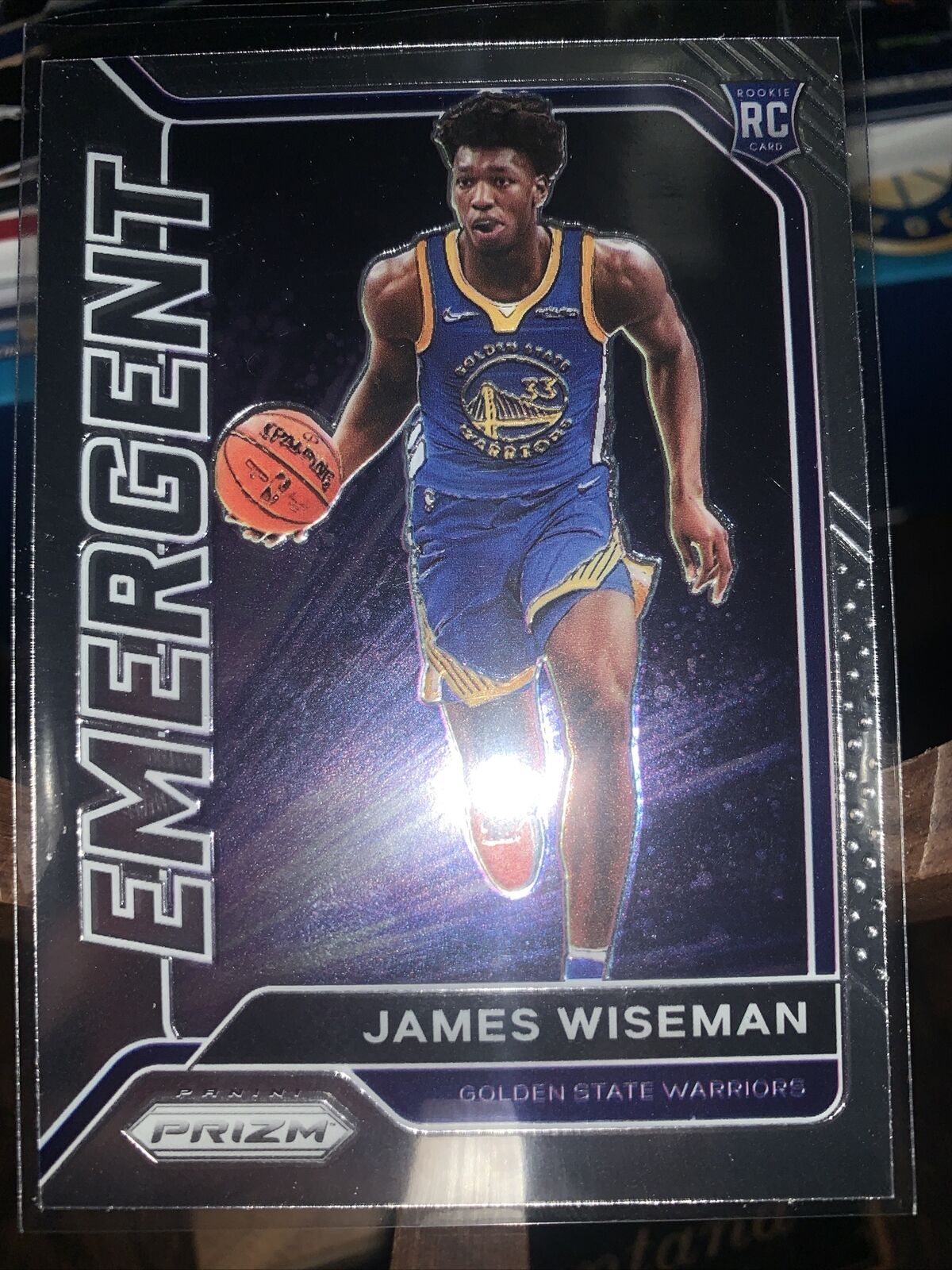 2020-21 Panini Prizm James Wiseman Rookie Emergent RC #13 Golden State Warriors