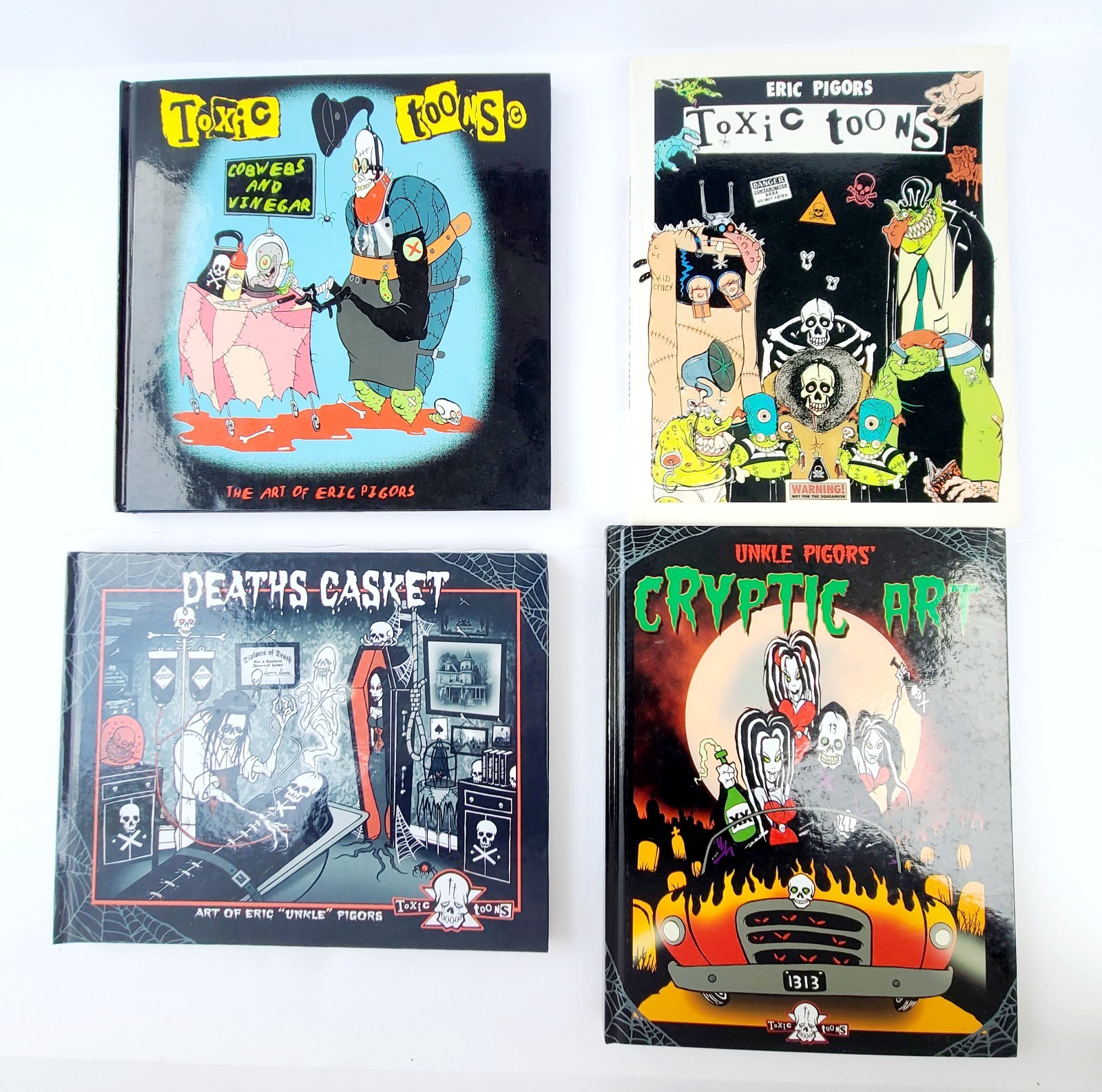 Eric Unkle Pigors Toxic Toons Art Book Collection 90/00's Autographed 1st Edit Eric Unkle Pigors Toxic Toons Art Book Collection 90/00's Autographed 1st Edit