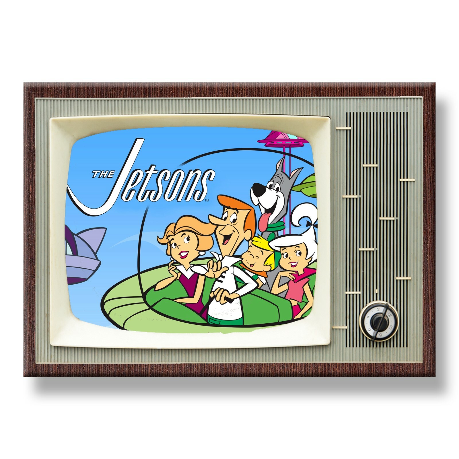 THE JETSONS Classic TV 3.5 inches x 2.5 inches Steel Cased FRIDGE MAGNET THE JETSONS Classic TV 3.5 inches x 2.5 inches Steel Cased FRIDGE MAGNET