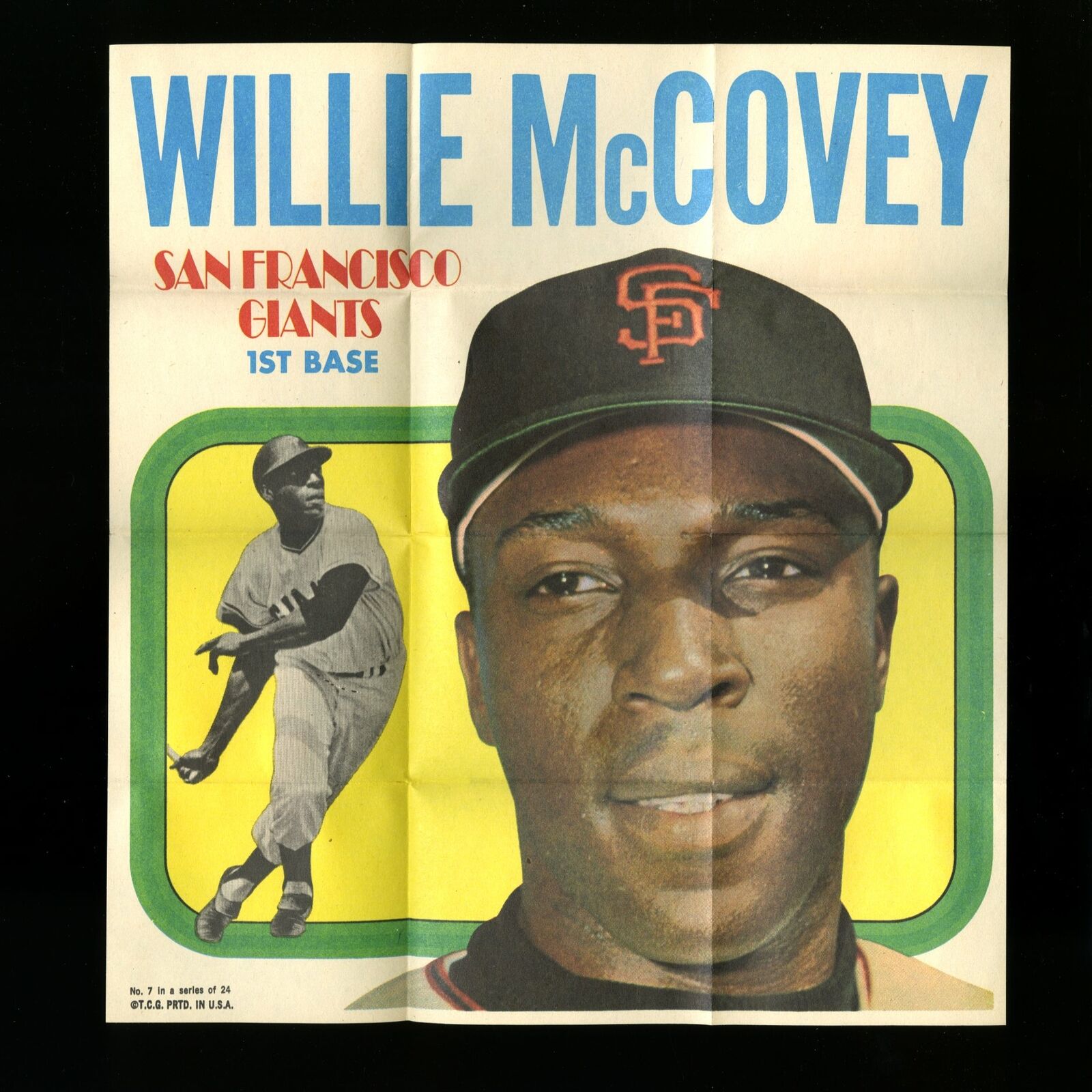 1970 Topps Posters Inserts Set Break # 7 Willie McCovey *GMCARDS*
