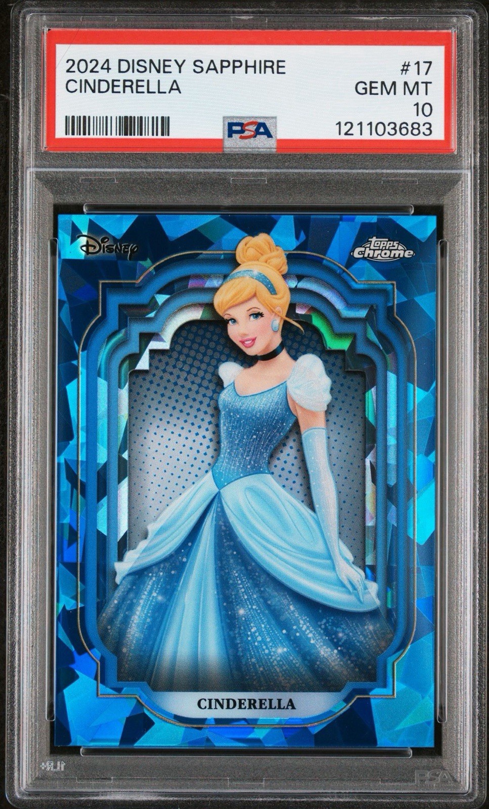 Topps 2024 Disney Sapphire Cinderella #17 PSA 10 GEM MT Graded Trading Card Topps 2024 Disney Sapphire Cinderella #17 PSA 10 GEM MT Graded Trading Card