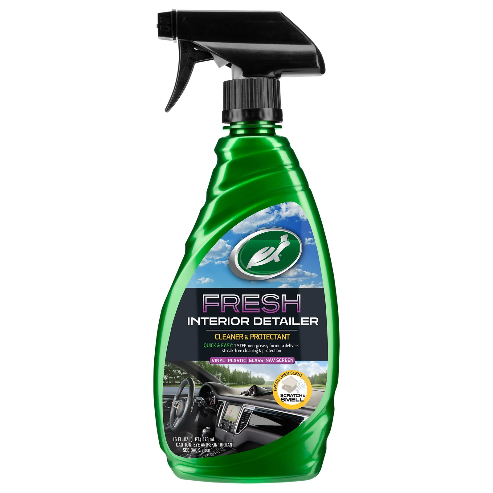 Turtle Wax Fresh Interior Detailer Multi Surface Cleaner, 16oz Trigger Spray Turtle Wax Fresh Interior Detailer Multi Surface Cleaner, 16oz Trigger Spray