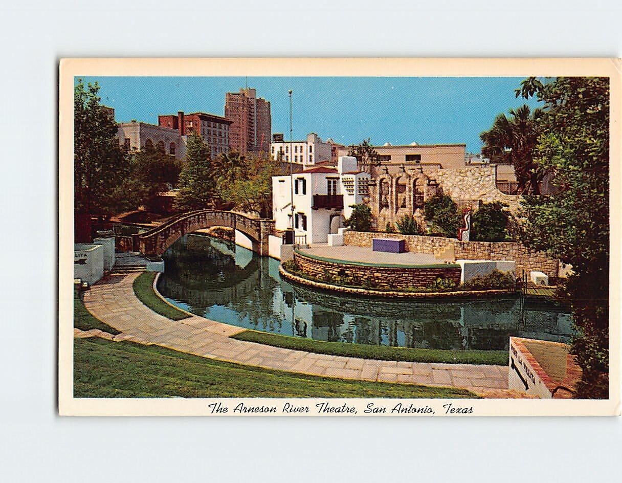 Postcard Arneson River Theatre San Antonio Texas USA