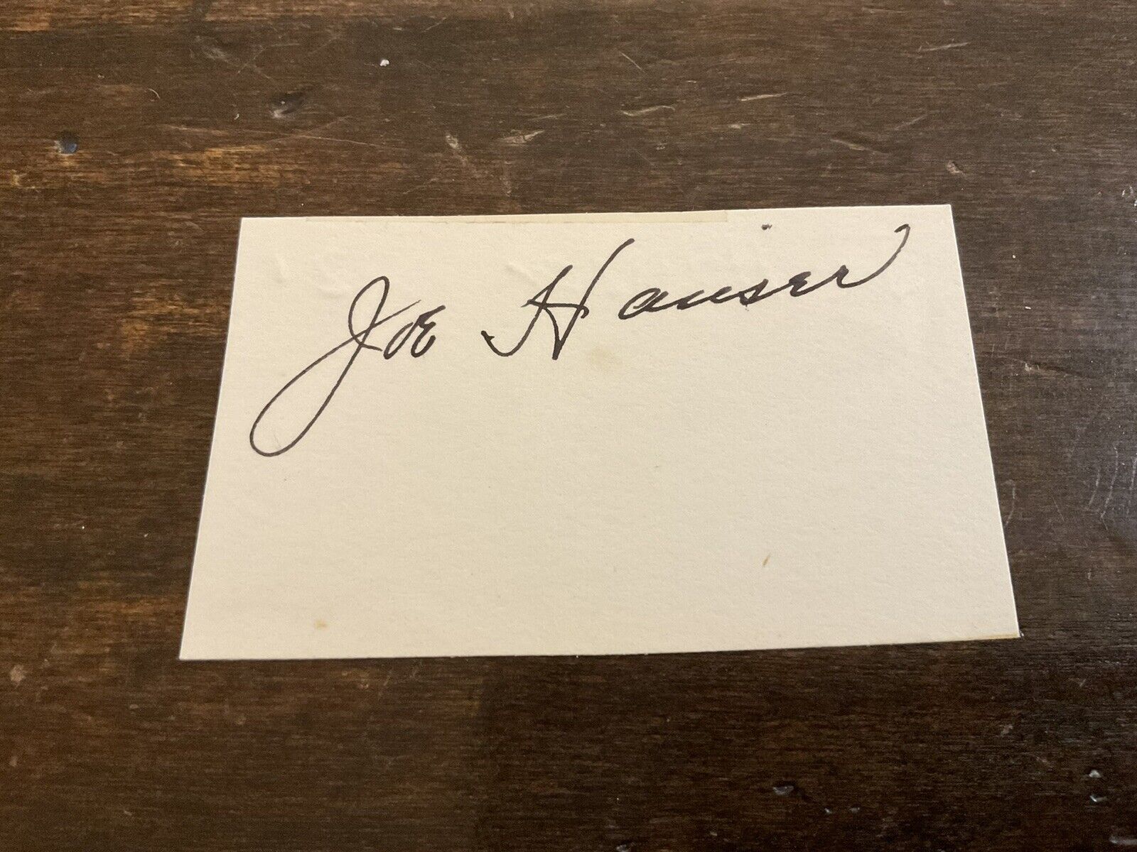 Joe Hauser signed autograph 1 3/4 X 3 Cut Baseball Player