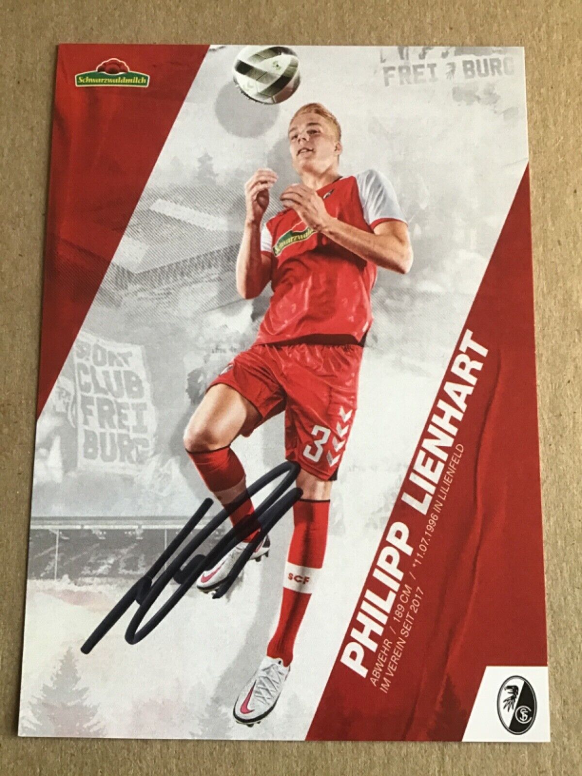 Philipp Lienhart, Austria 🇦🇹 SC Freiburg 2020/21 hand signed