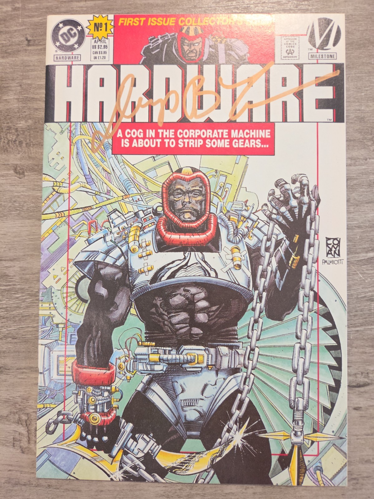 Hardware #1 (DC Milestone 1993) 1st Appearance Signed By Denys Cowan NM 9.6 9.8 Hardware #1 (DC Milestone 1993) 1st Appearance Signed By Denys Cowan NM 9.6 9.8