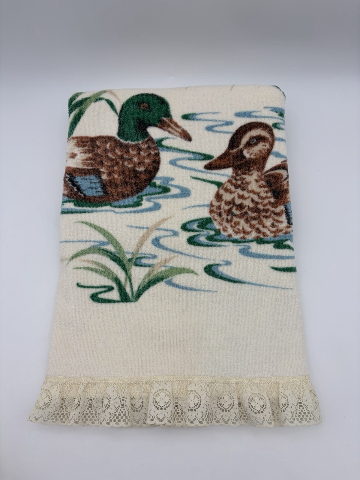 Vintage 1970s Fieldcrest Mallard Duck Bath Towel Vintage 1970s Fieldcrest Mallard Duck Bath Towel
