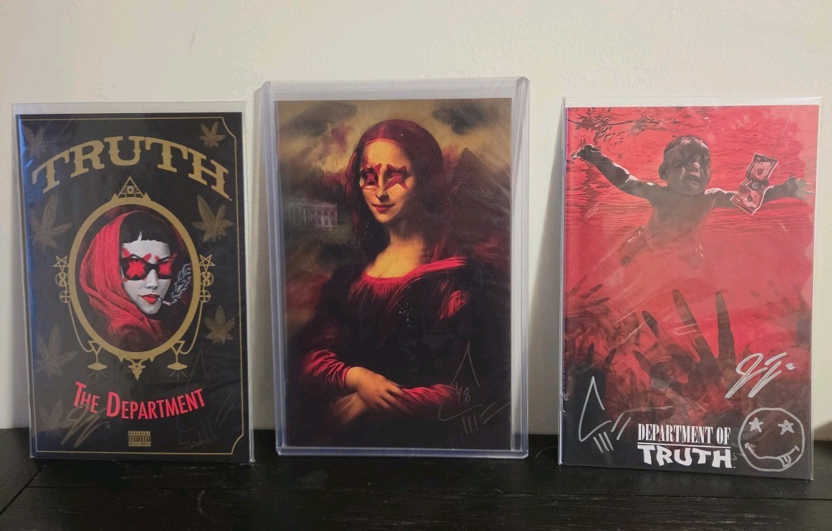 Department of Truth Signed Javan Jordan Variant Set NM Department of Truth Signed Javan Jordan Variant Set NM