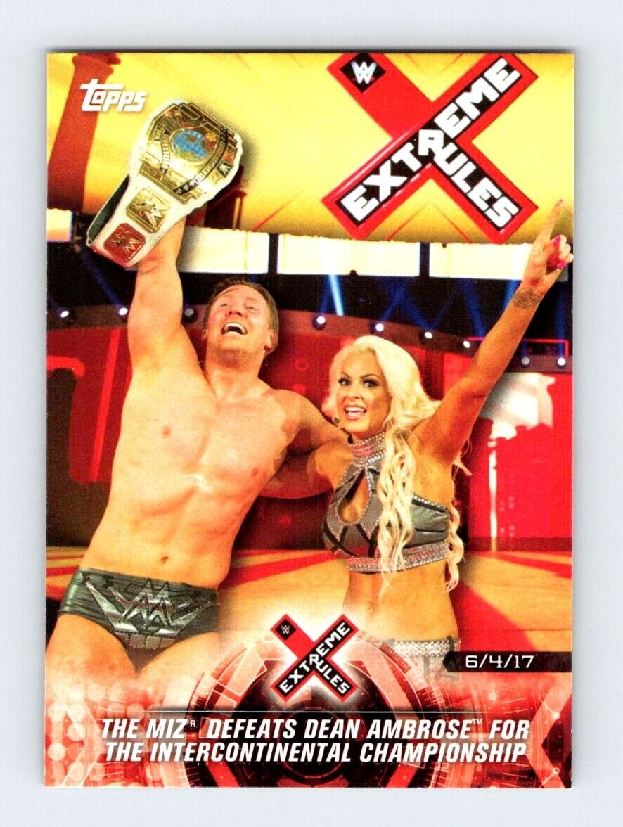 THE MIZ AND MARYSE EXTREME RULES 2018 WWE Topps Trading Card Wrestling B157