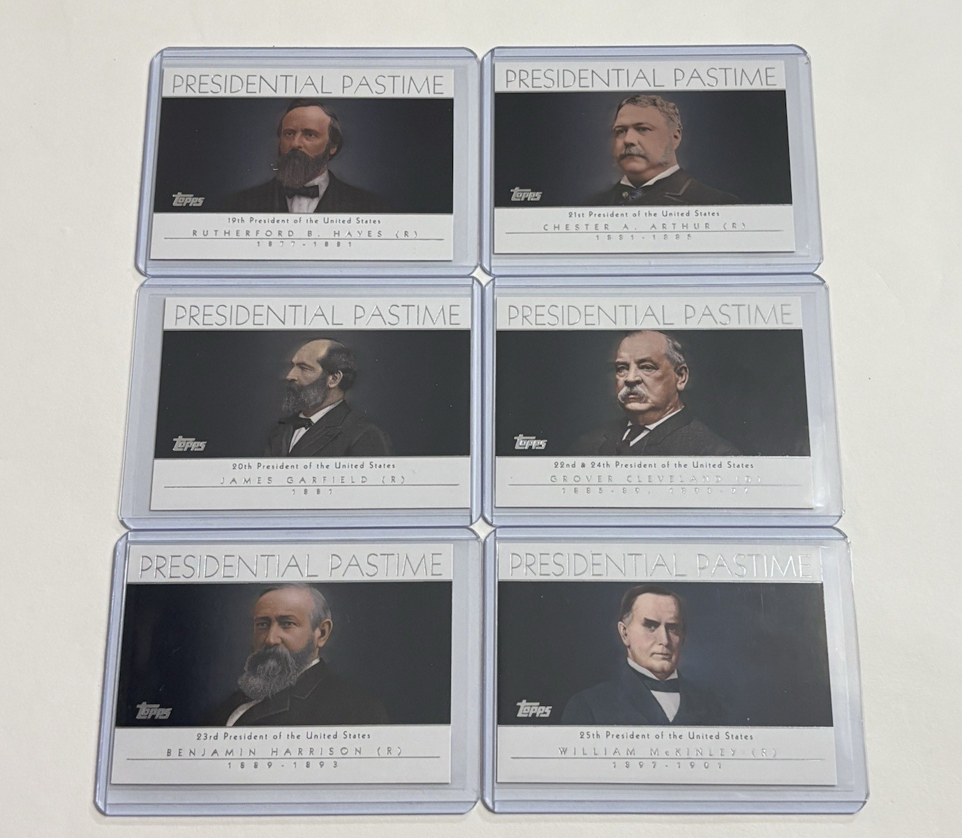 Topps 2004 Presidential Pastime 6-Card Lot Garfield Hayes Cleveland Arthur