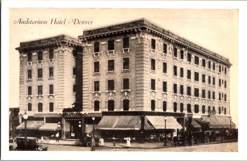 Vintage Postcard Auditorium Hotel Denver CO Colorado c.1915-1930           K-279